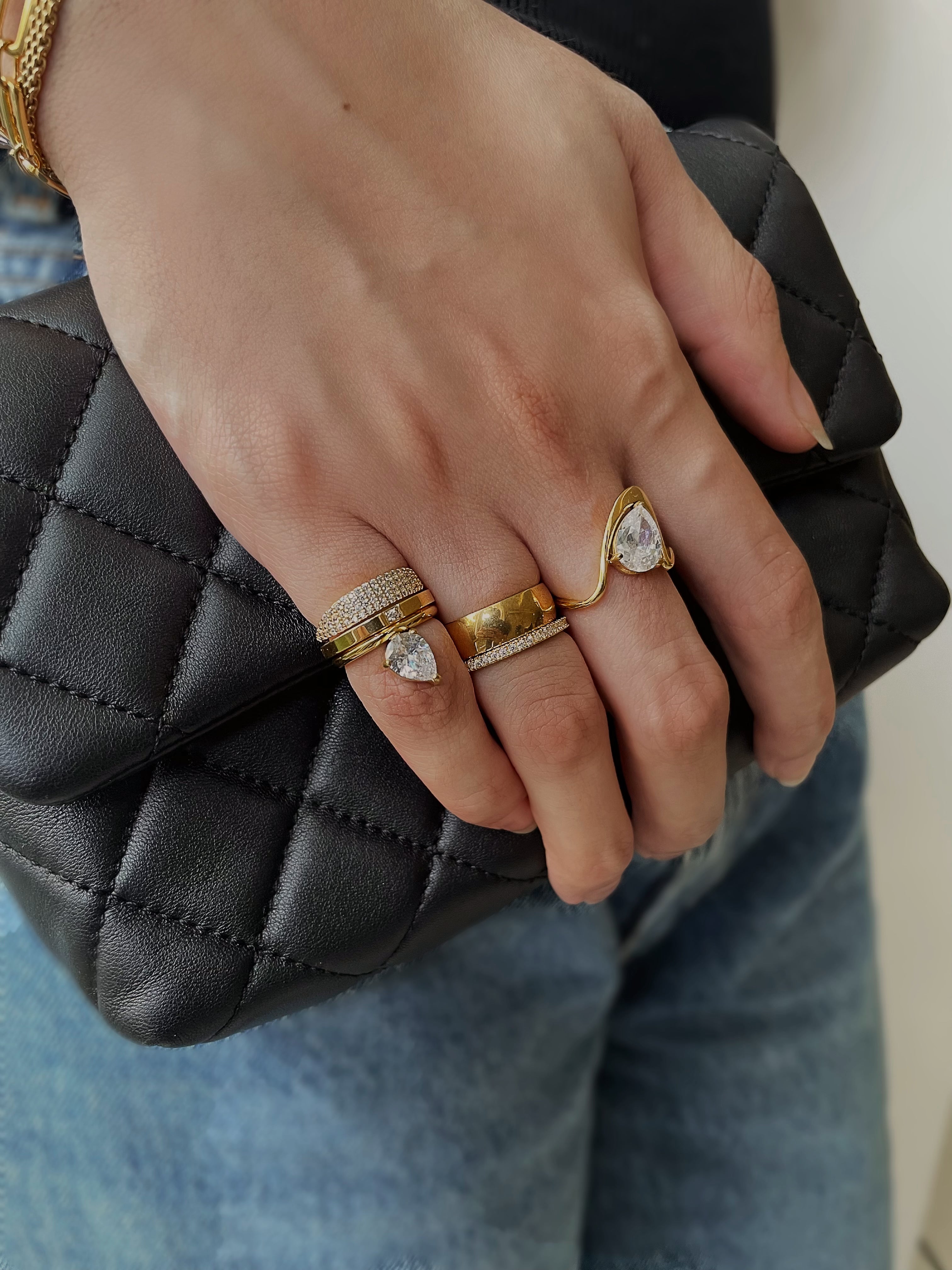 Enchanted|Tarnish-Free|Gold Encrusted Pinky Ring