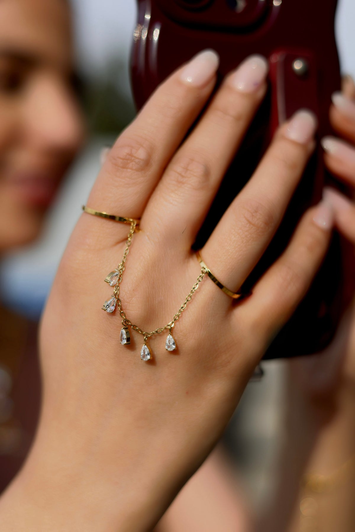 ETHEREAL| TARNISH-FREE| GOLD DUO-LINKED RING