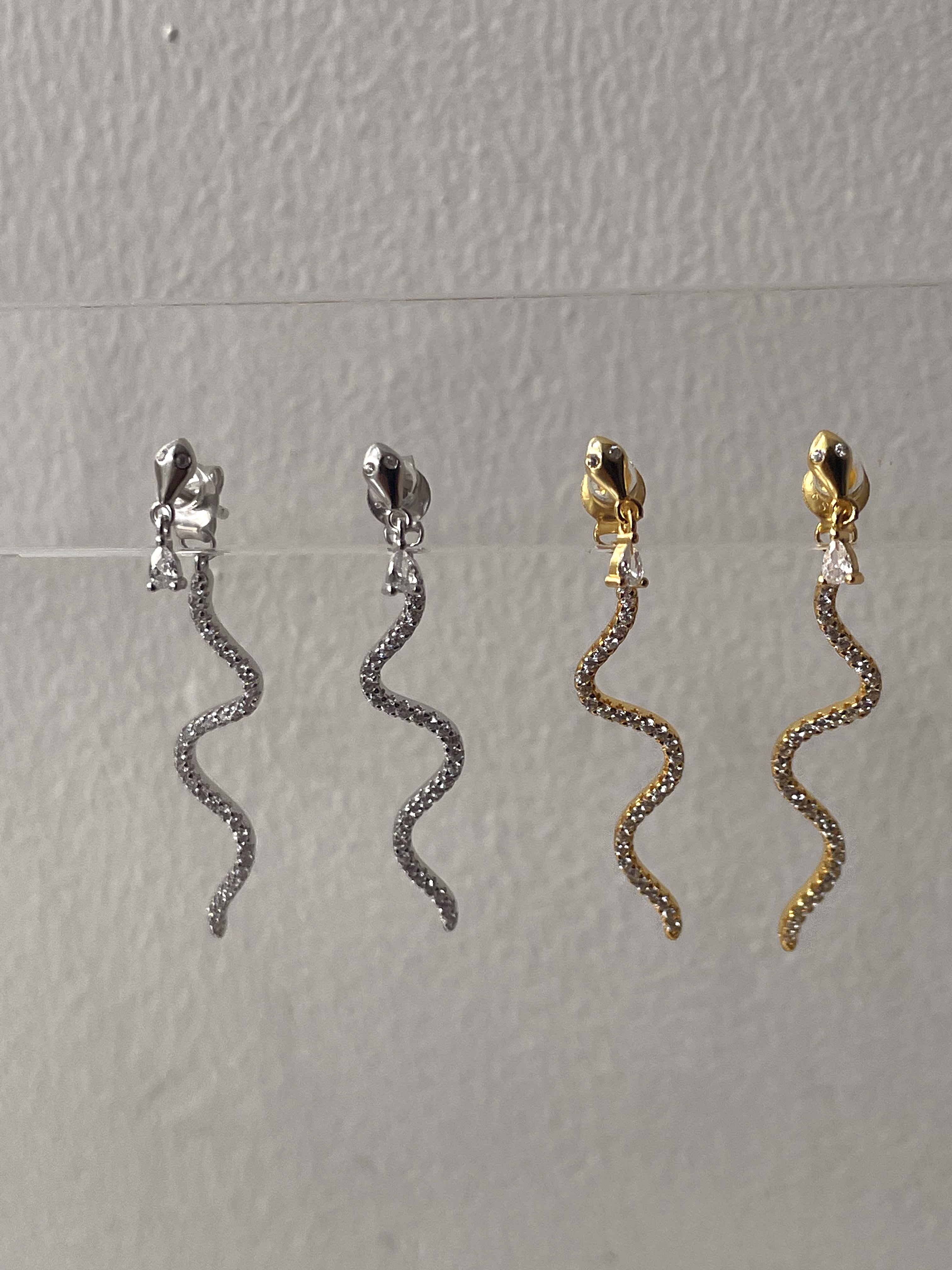 MEDUSA | S925 Sterling Silver | 18ct Gold/Silver Plated | Snake Stud Earrings