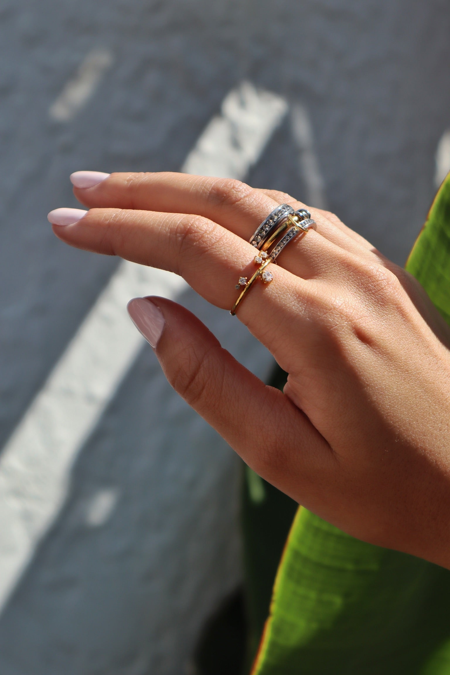 SCATTERED DIAMONDS | Tarnish Free | Minimalist Gold Ring