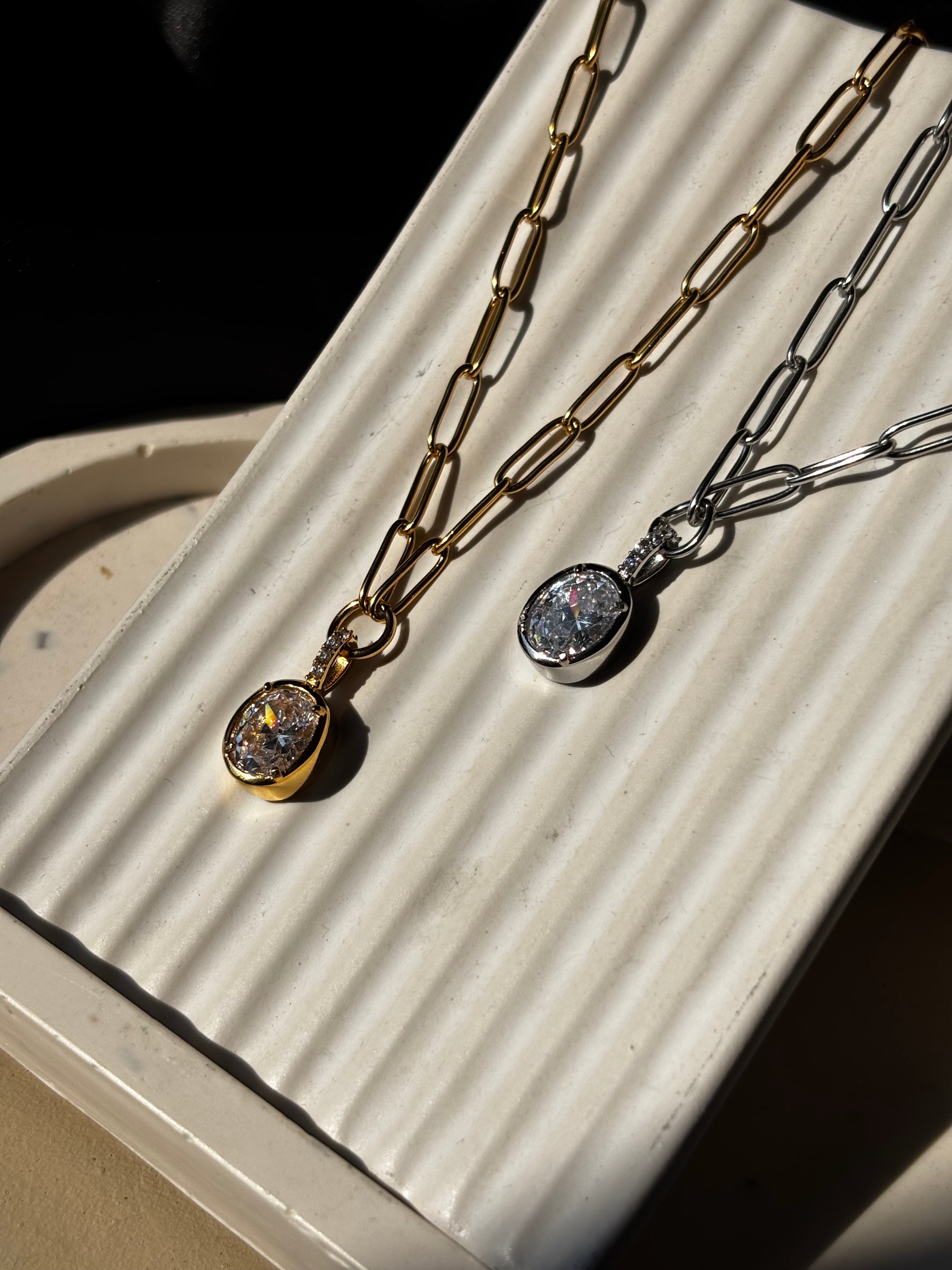 OPIUM| TARNISH-FREE| GOLD/SILVER PAPERCLIP NECKLACE