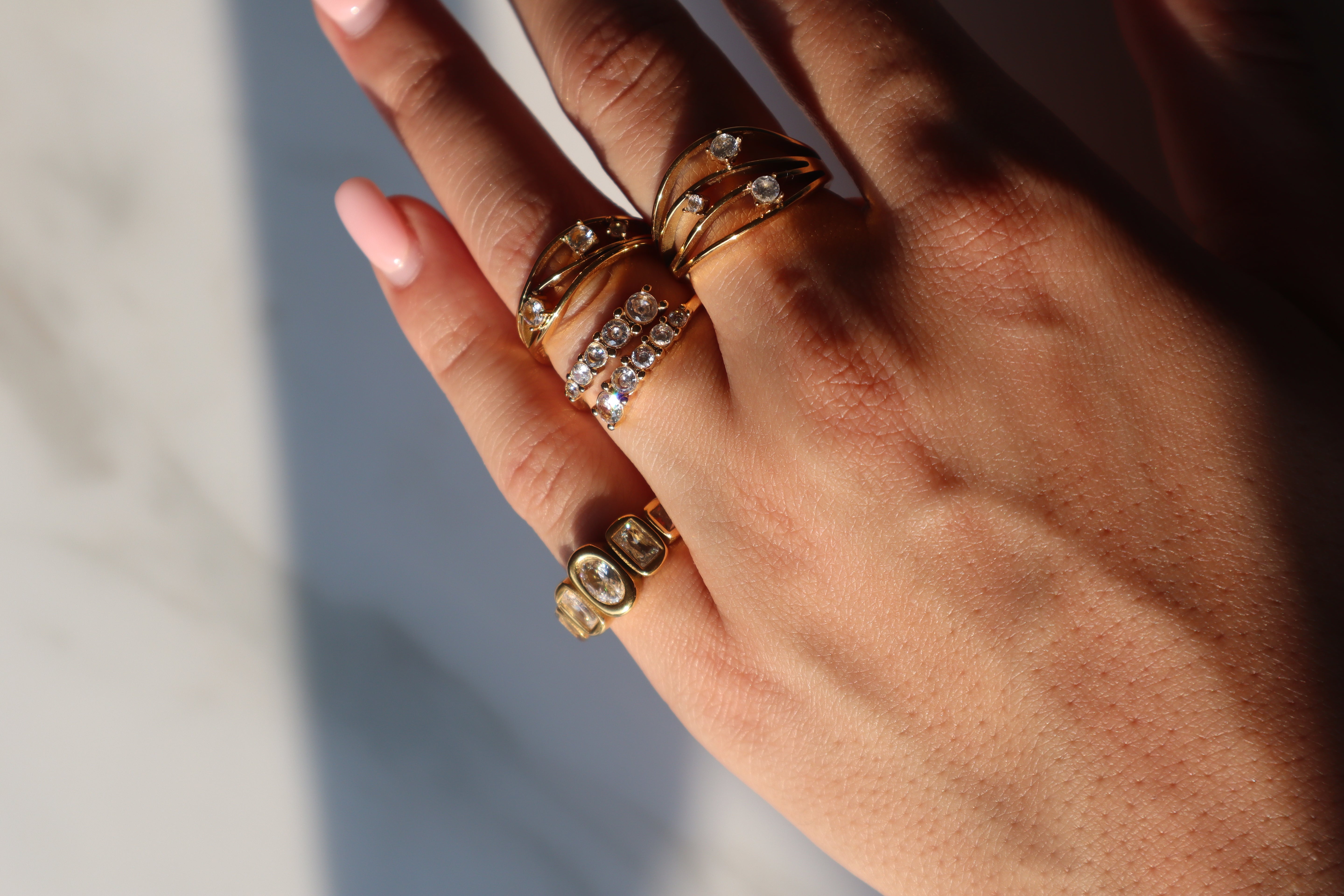 ZIAANA | Tarnish Free| 2 or 3 layer gold ring