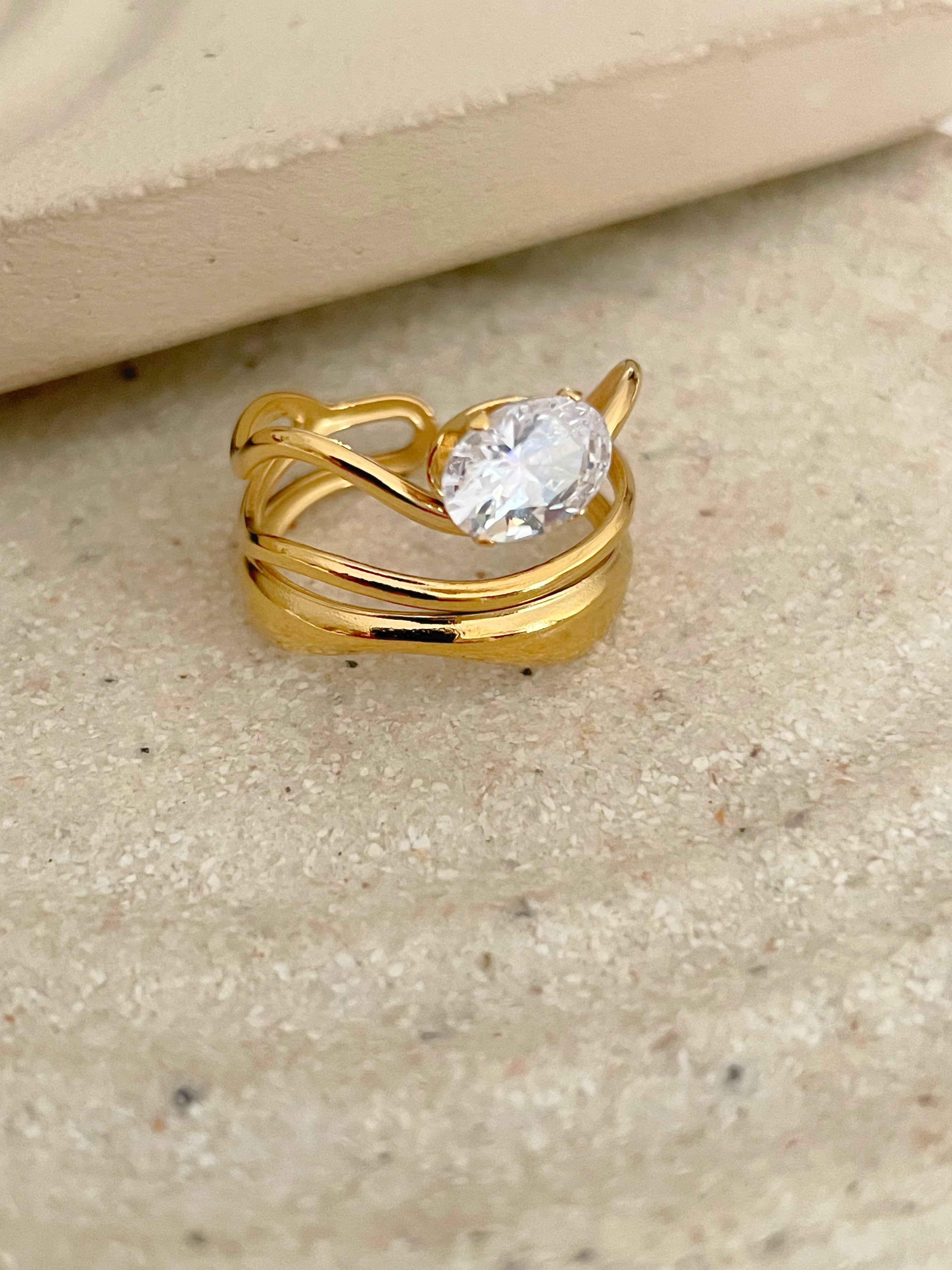 SOFT TIDE | Adjustable Gold Ring