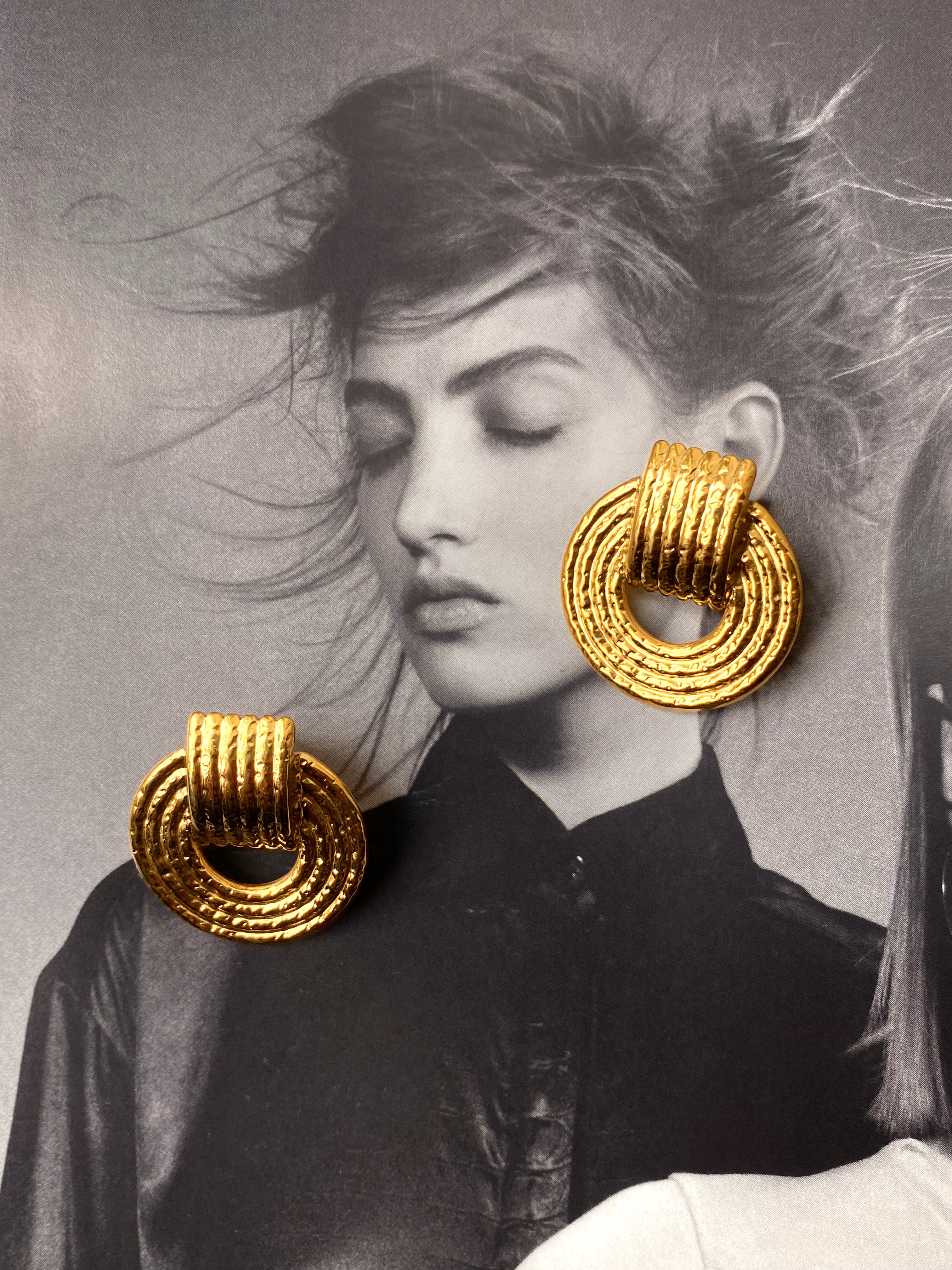 JANE | Tarnish Free | Gold Chunky Compass Shaped Earrings