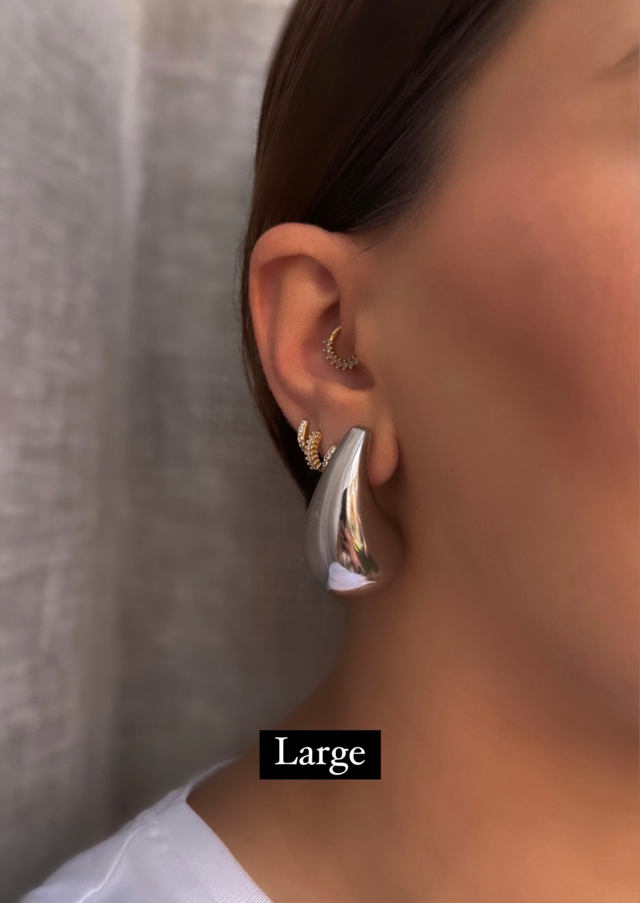 KYLIE | Gold/Silver Plated | Chunky Drop Stud | Earrings | Tarnish Free