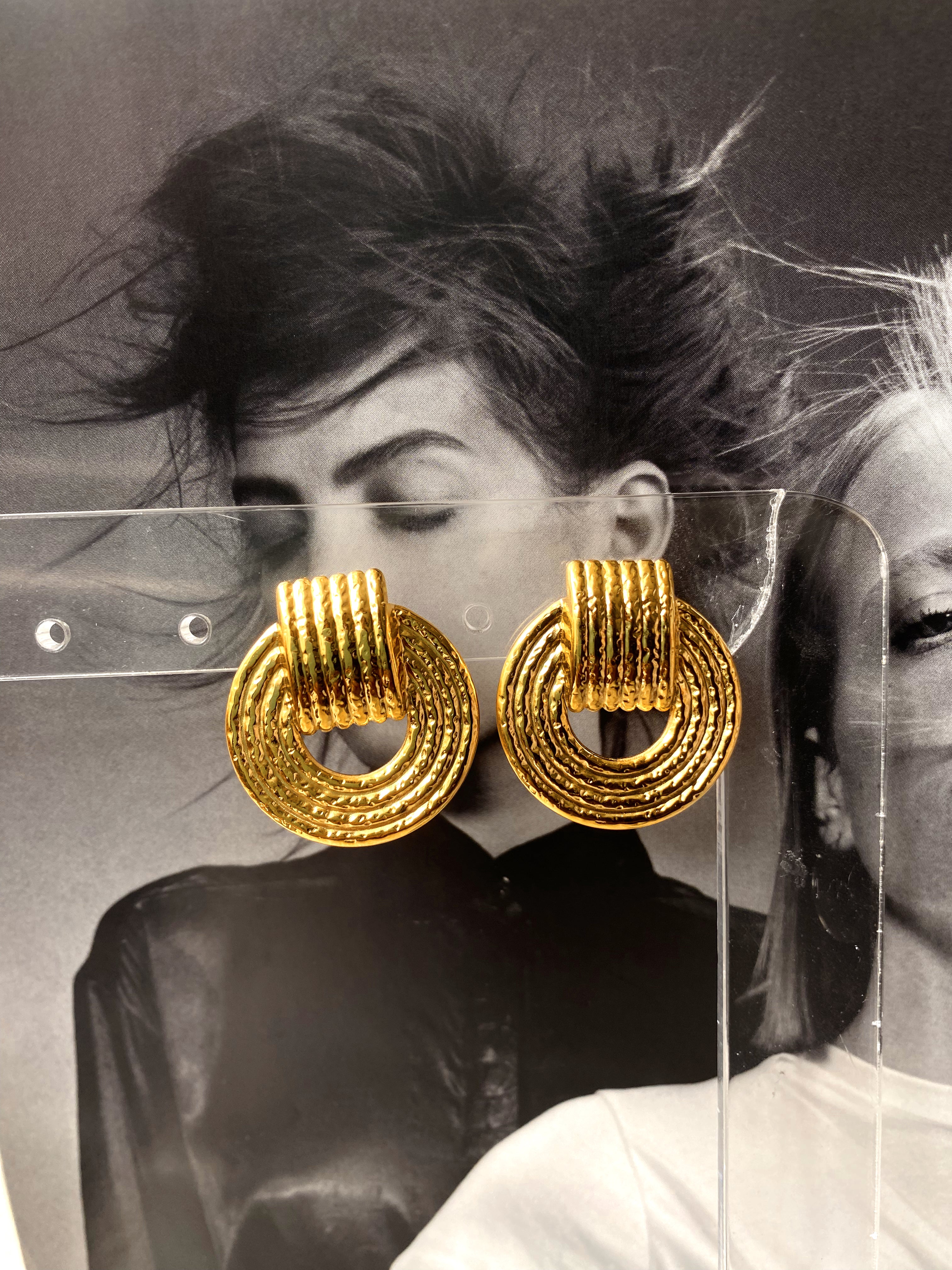 JANE | Tarnish Free | Gold Chunky Compass Shaped Earrings