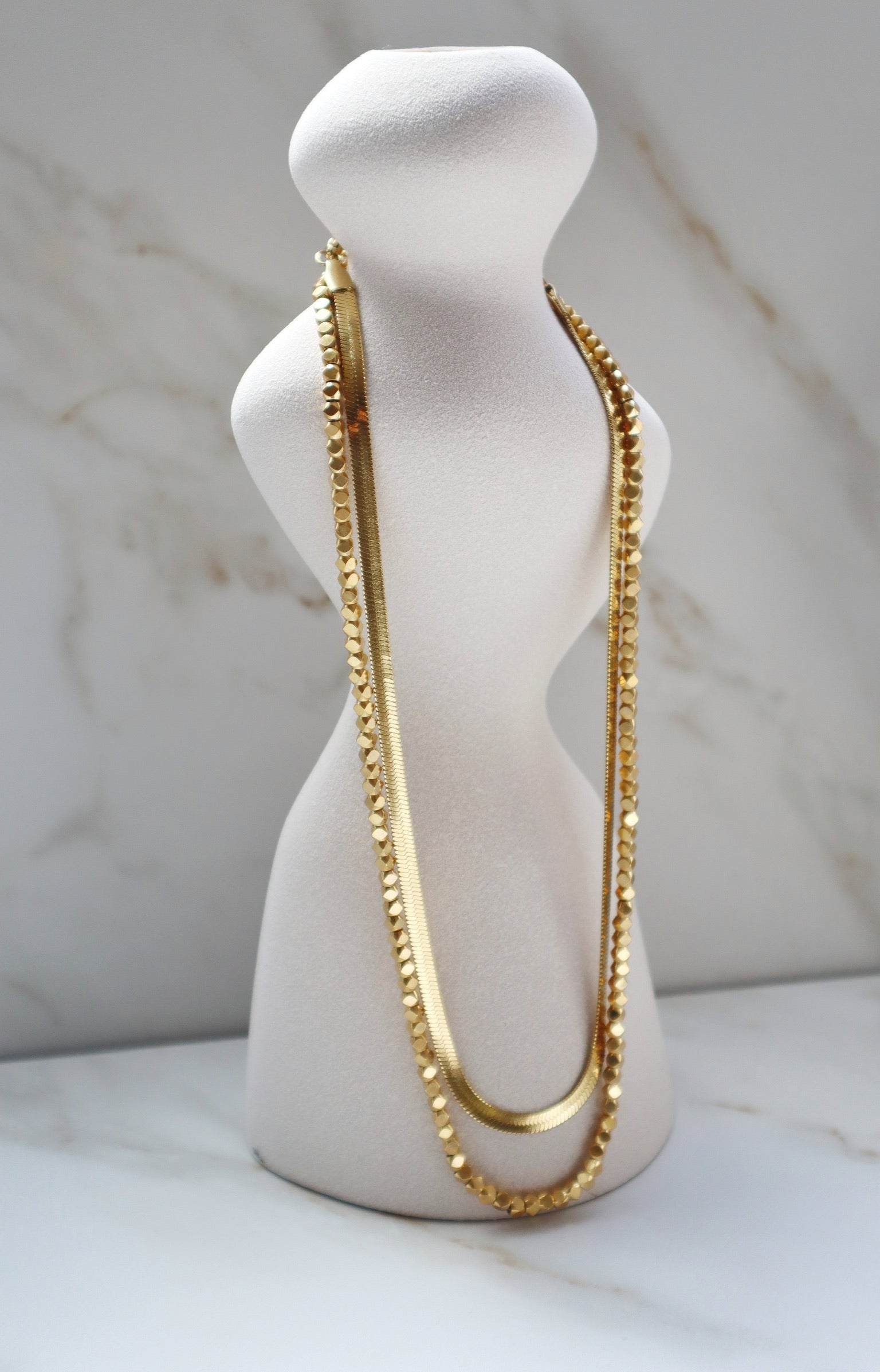 NURAAN | Tarnish-Free | Gold/Silver | Cubic Zirconia Rectangular Drop | Necklace/Bracelet