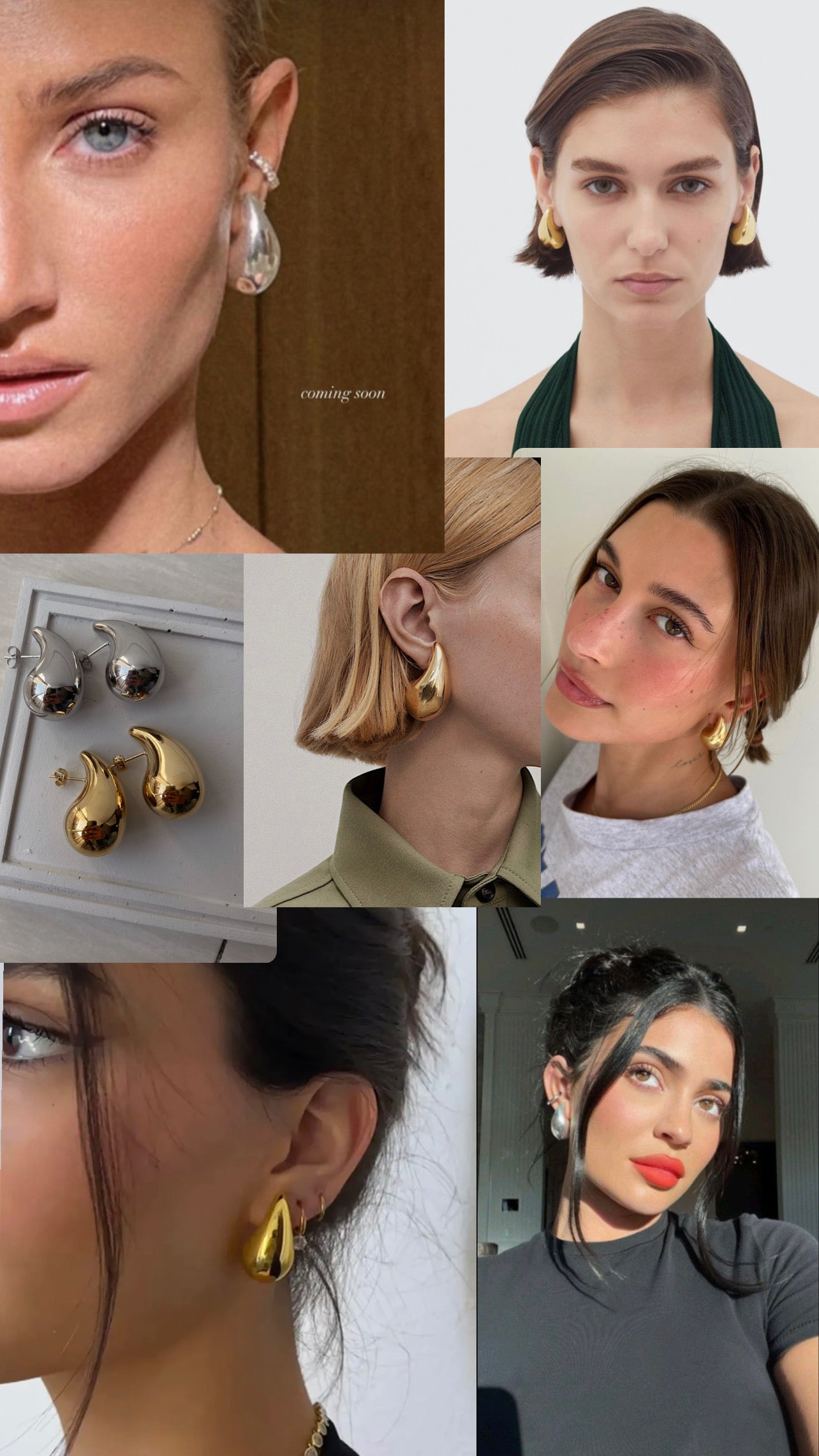 KYLIE | Gold/Silver Plated | Chunky Drop Stud | Earrings | Tarnish Free