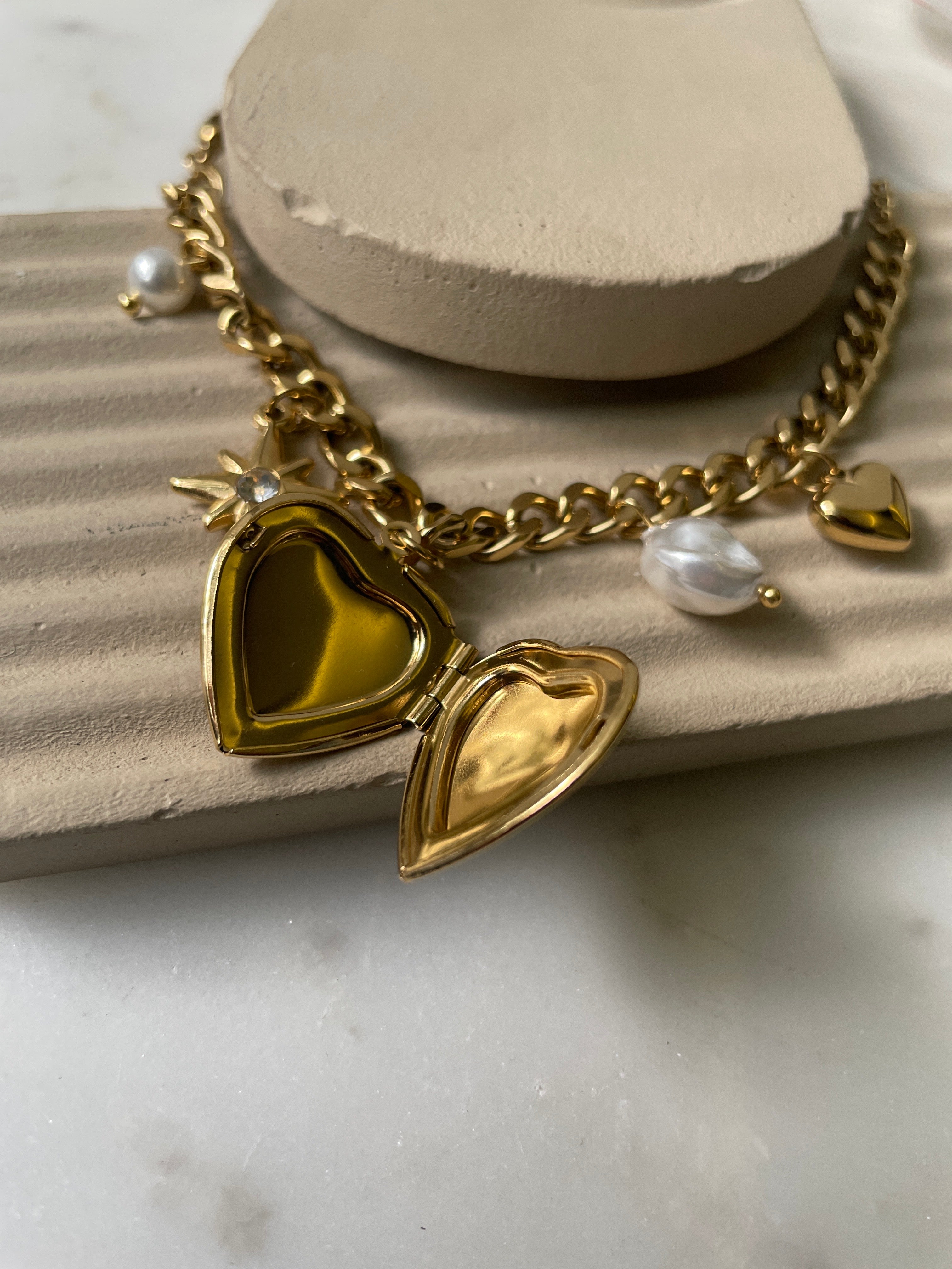 CHARMED| Tarnish-Free| Gold Plated Charm Bracelet