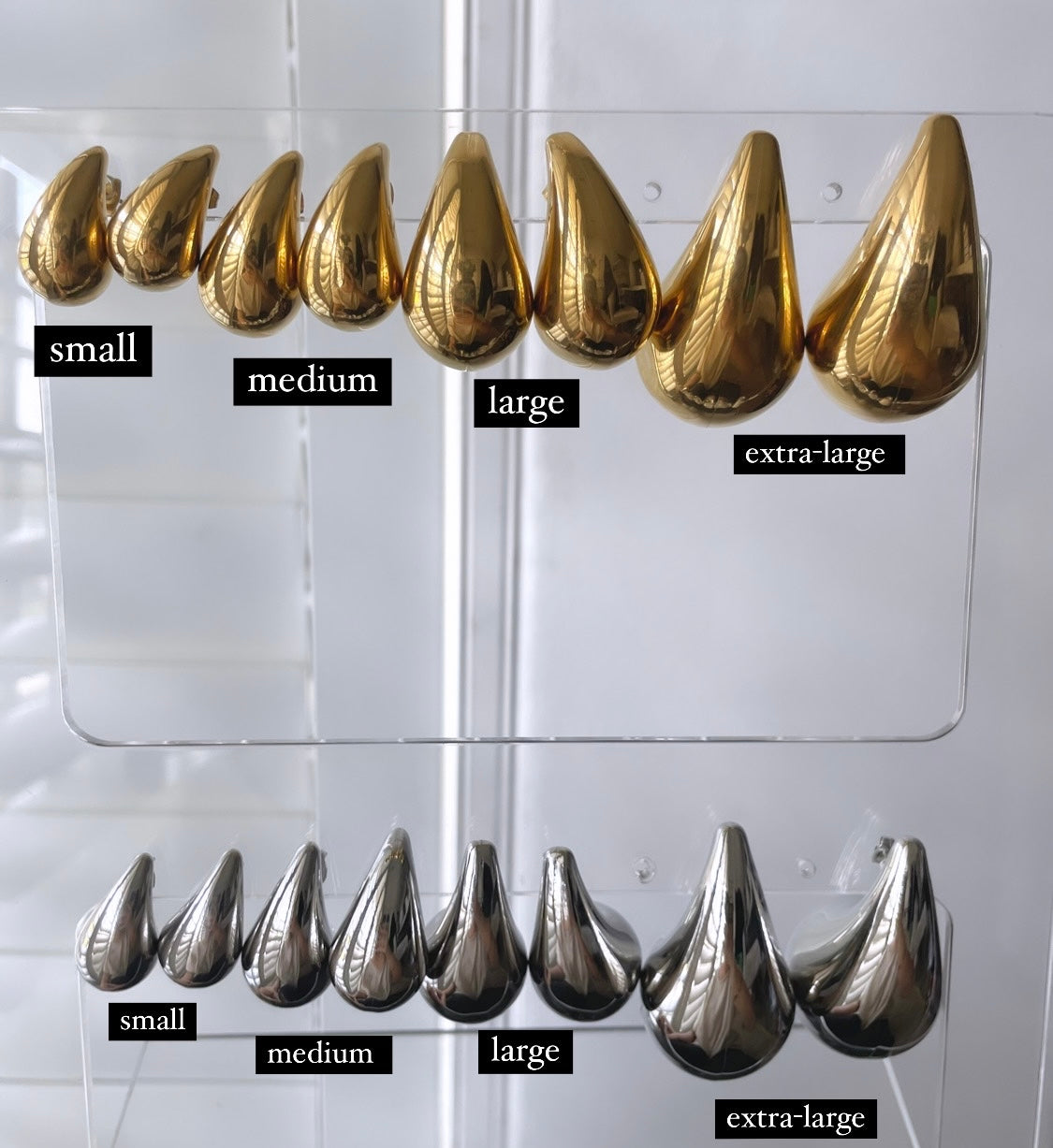 KYLIE | Gold/Silver Plated | Chunky Drop Stud | Earrings | Tarnish Free