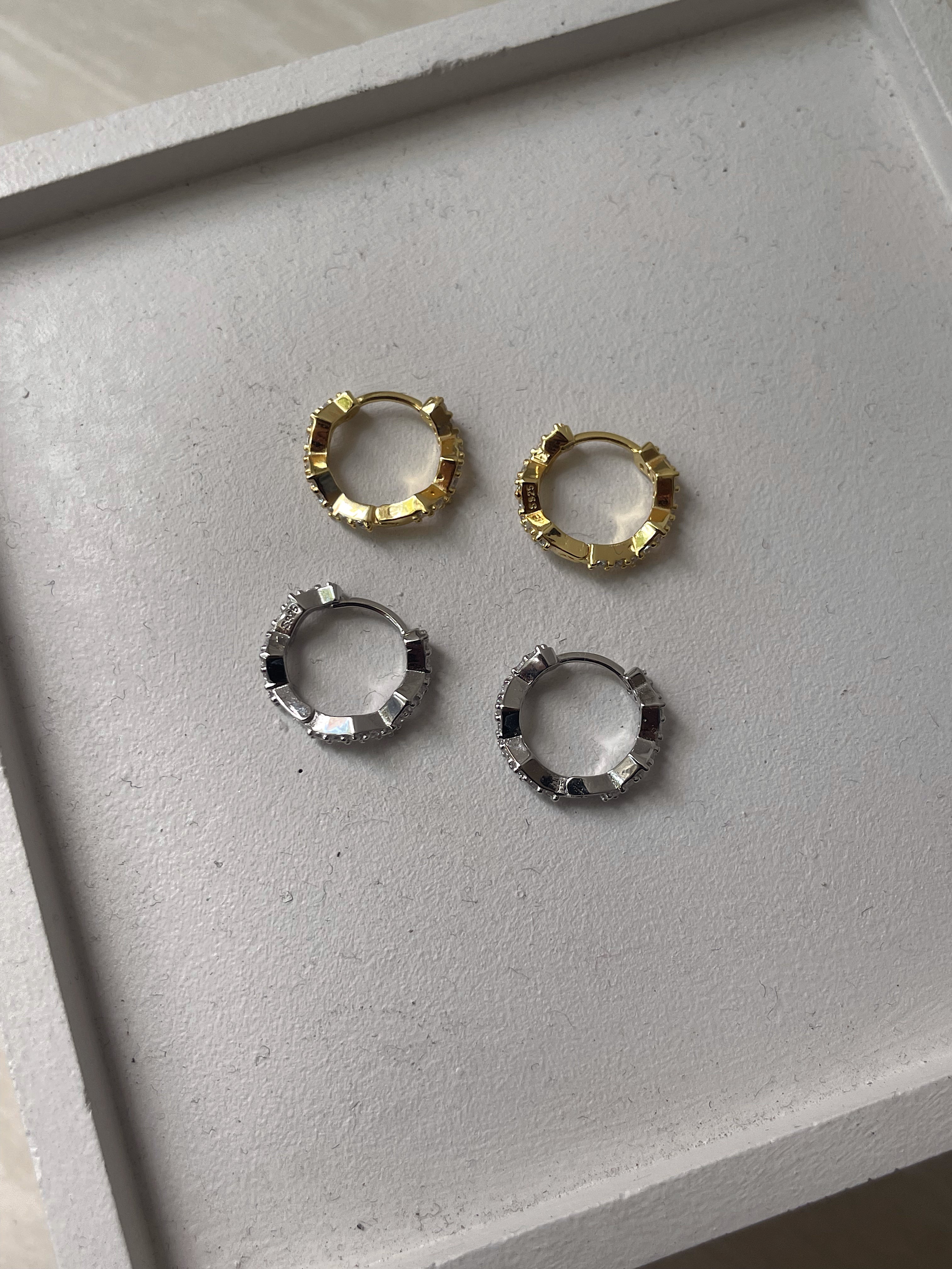 ENLIGHTEN | S925 Sterling Silver | 18ct Gold/Silver Plated | Zigzag Earrings