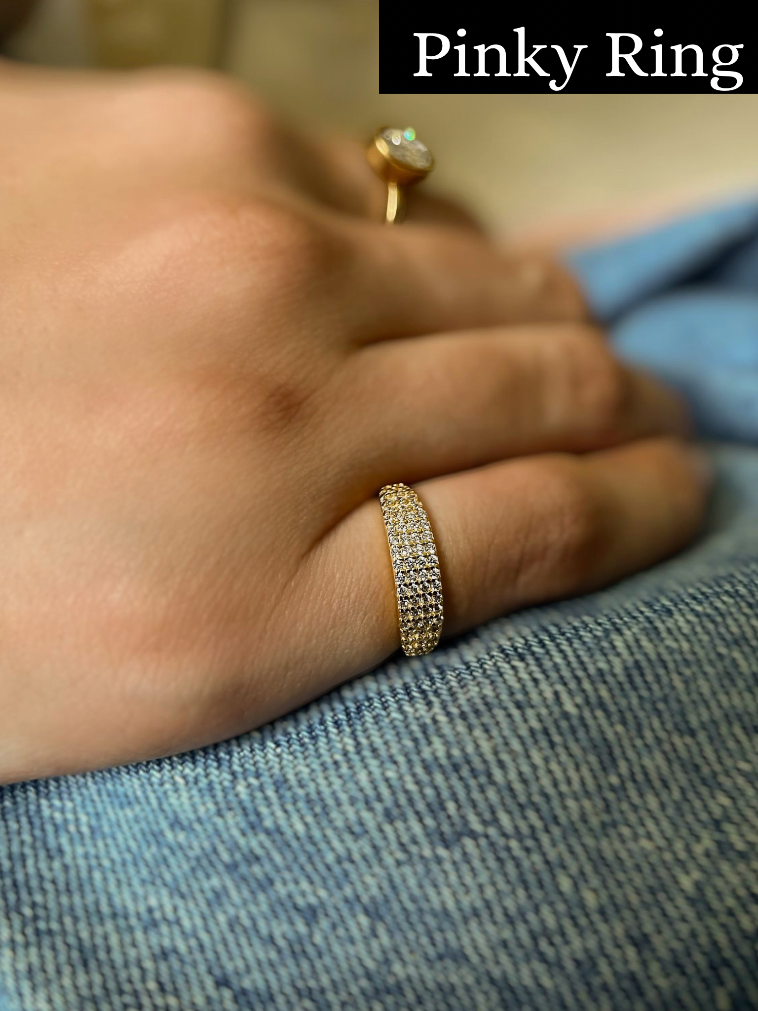 Enchanted|Tarnish-Free|Gold Encrusted Pinky Ring