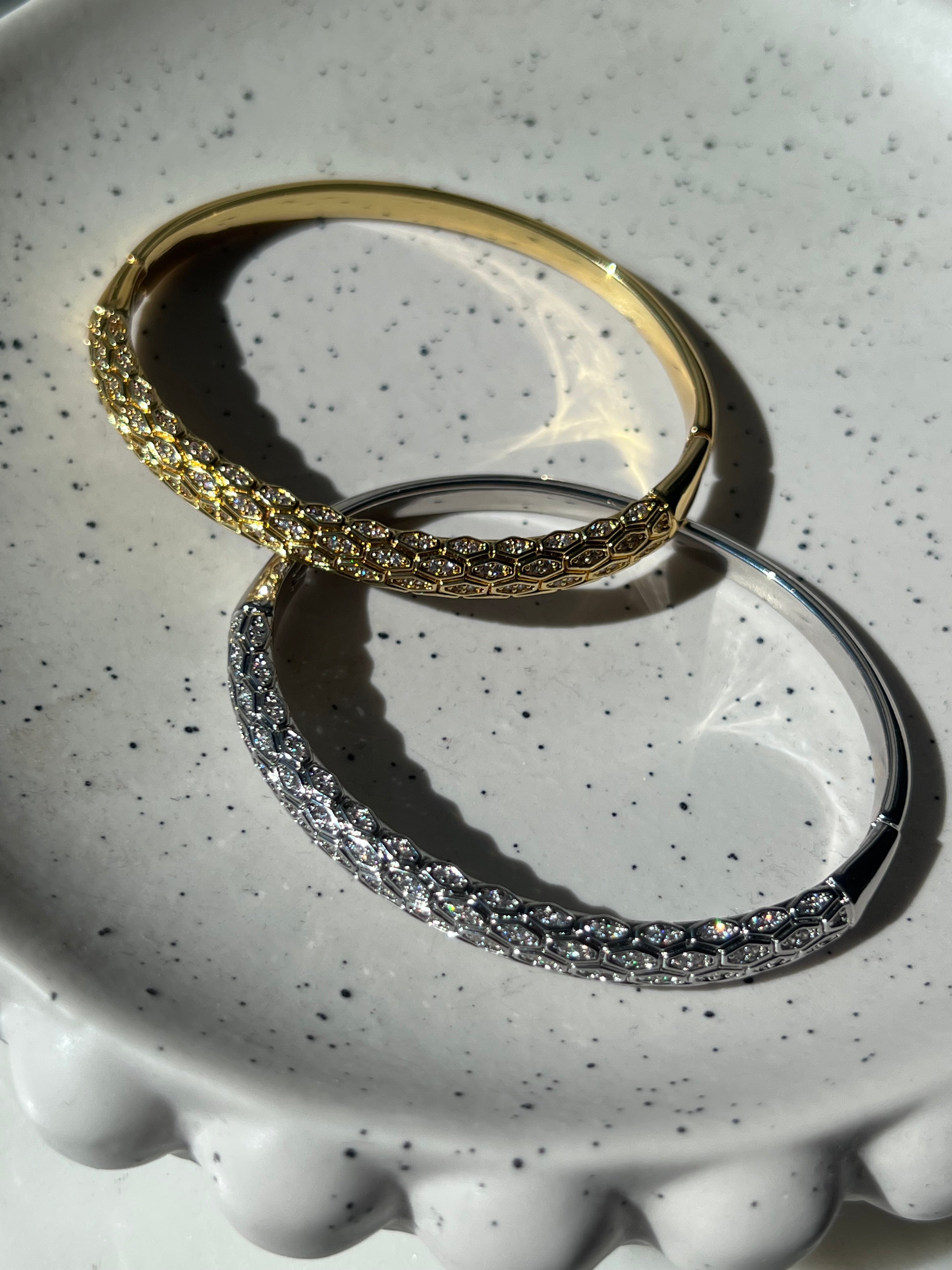 BELLADONNA| Gold/Silver Pavé Bangle