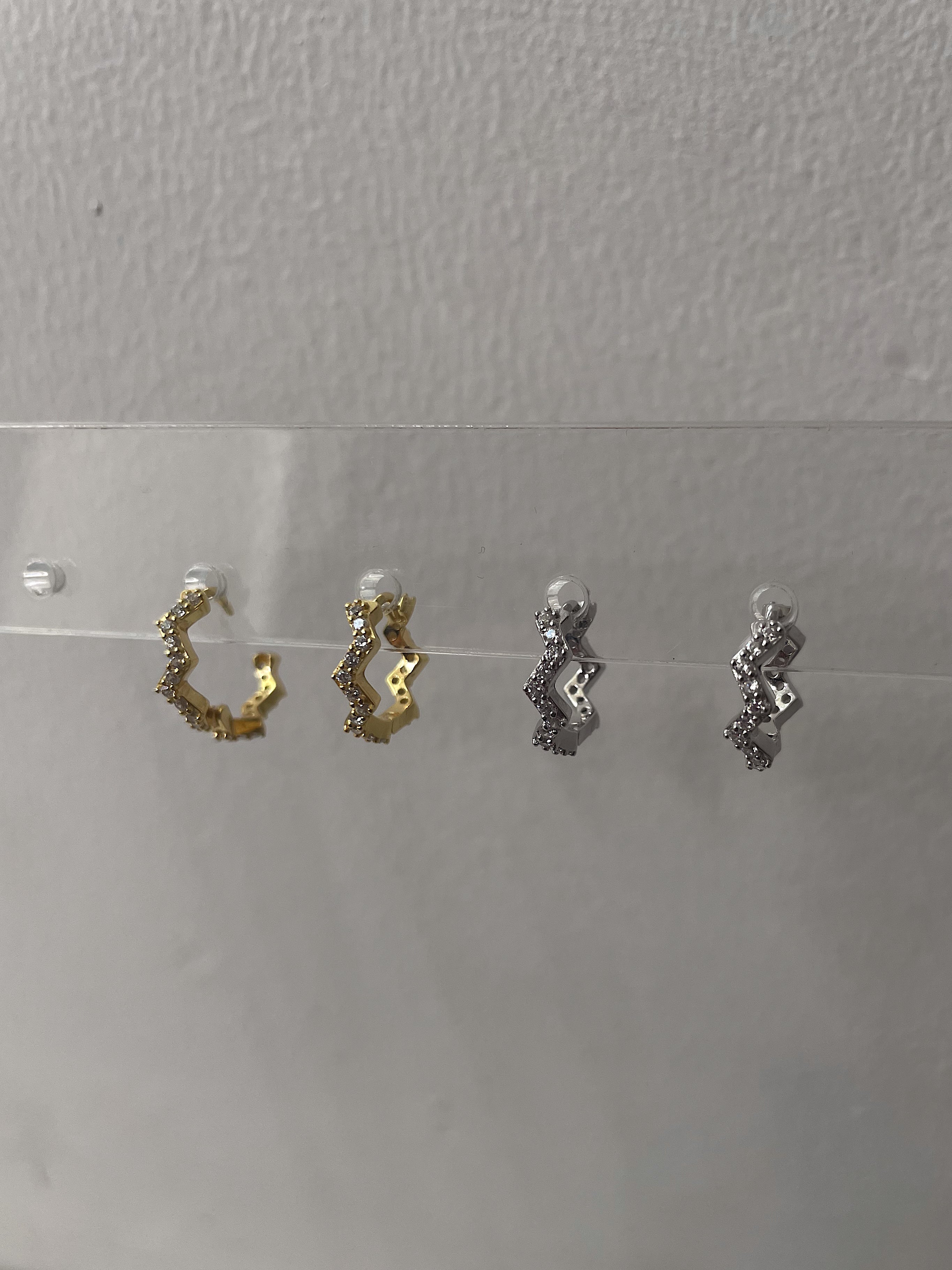 ENLIGHTEN | S925 Sterling Silver | 18ct Gold/Silver Plated | Zigzag Earrings