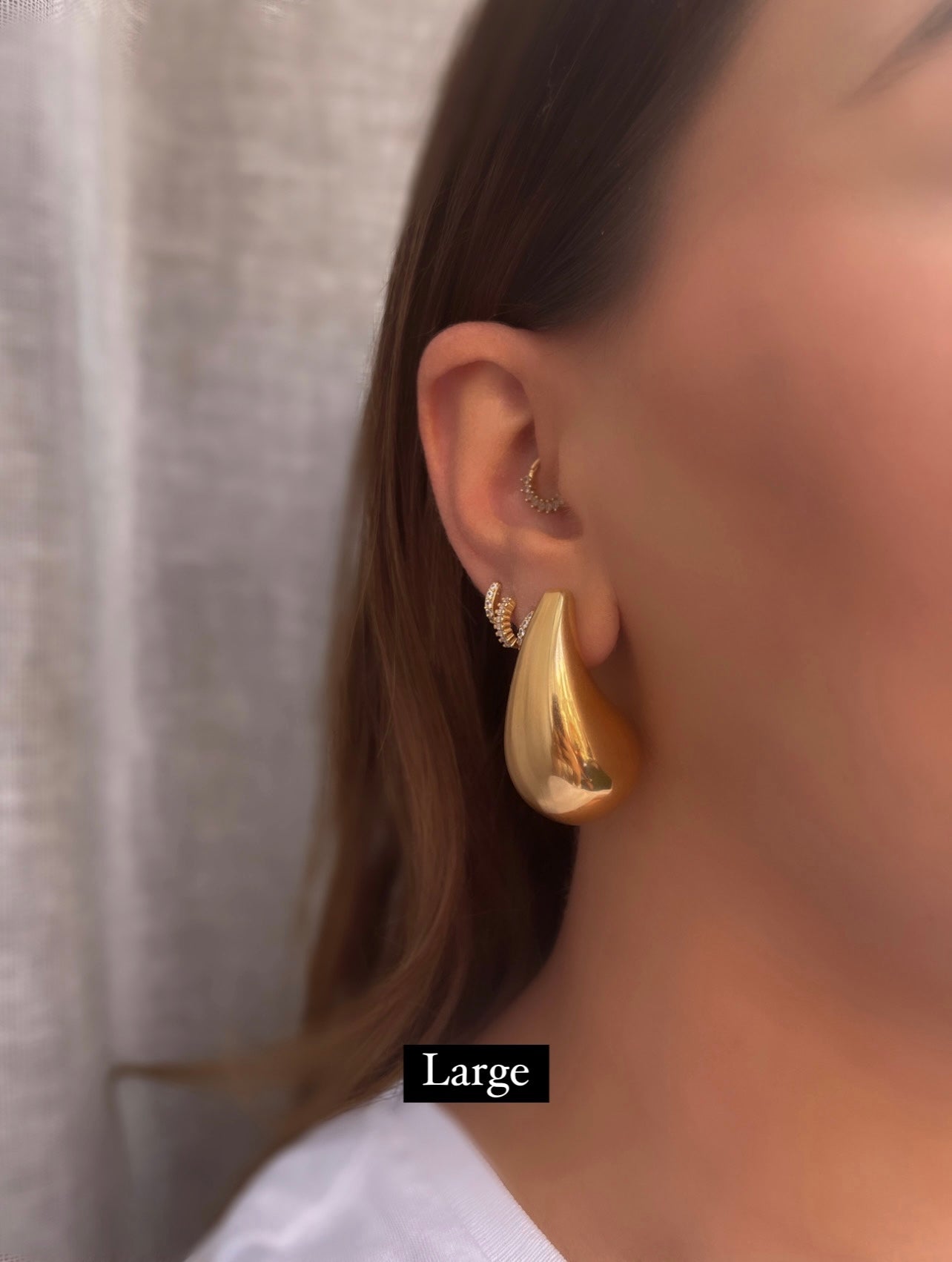 KYLIE | Gold/Silver Plated | Chunky Drop Stud | Earrings | Tarnish Free
