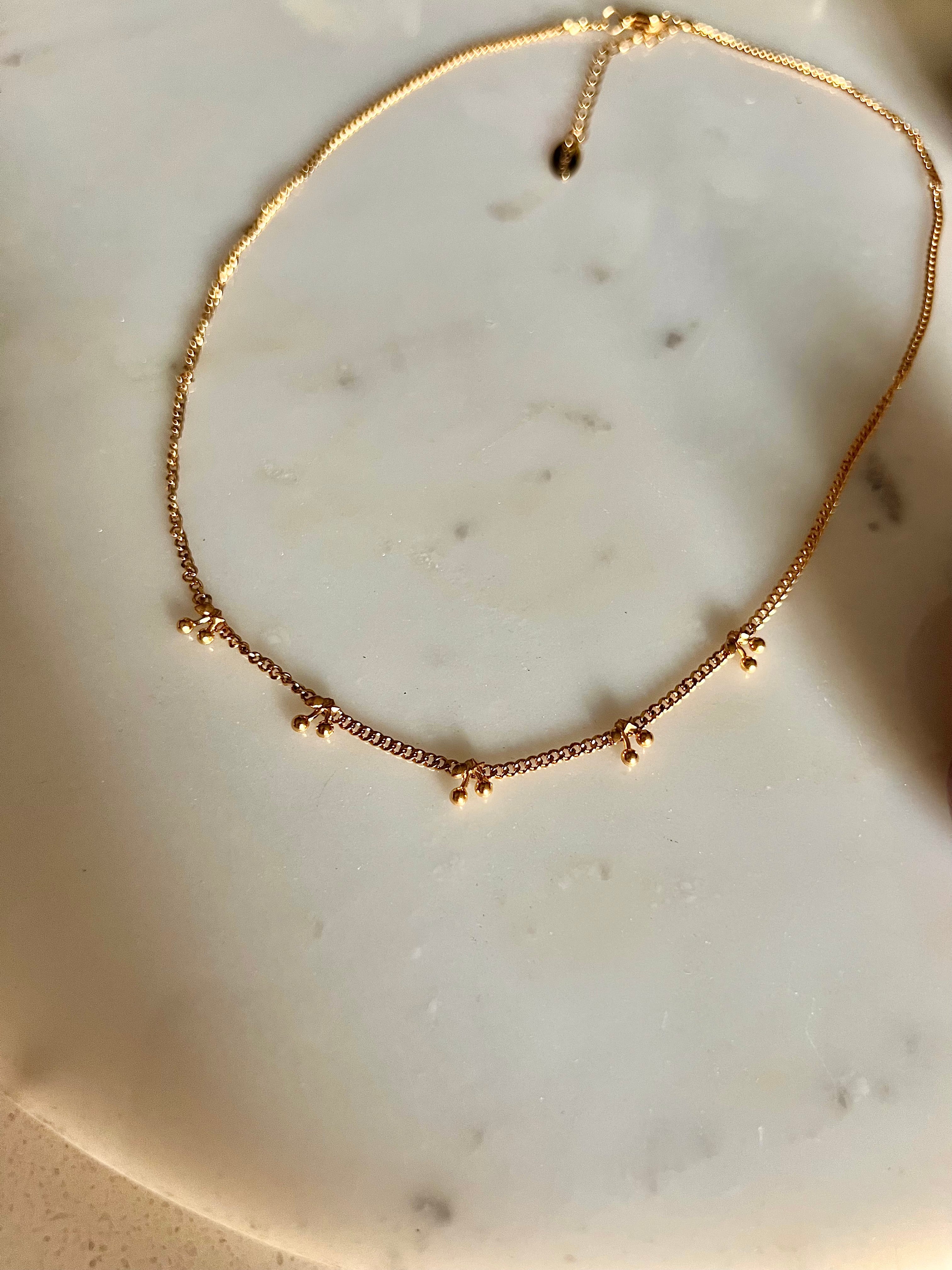 GOLDEN CHERRY🍒| Tarnish Free | Gold Cuban Link Cherry Charm | Necklace