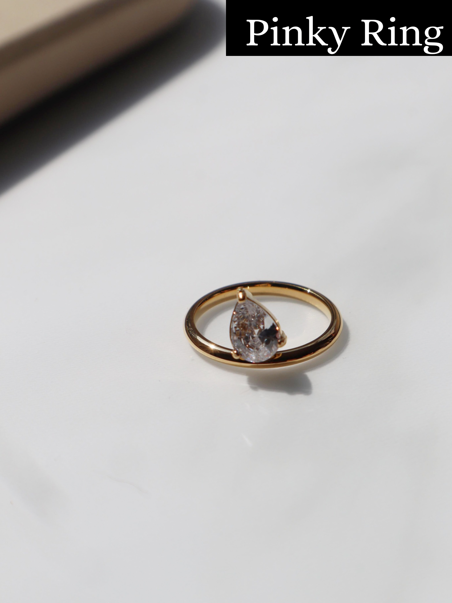 【新品未使用】W double oval pinkie ring 14号 ovy Pinky Promise| Tarnish-Free|Gold Pinky Ring