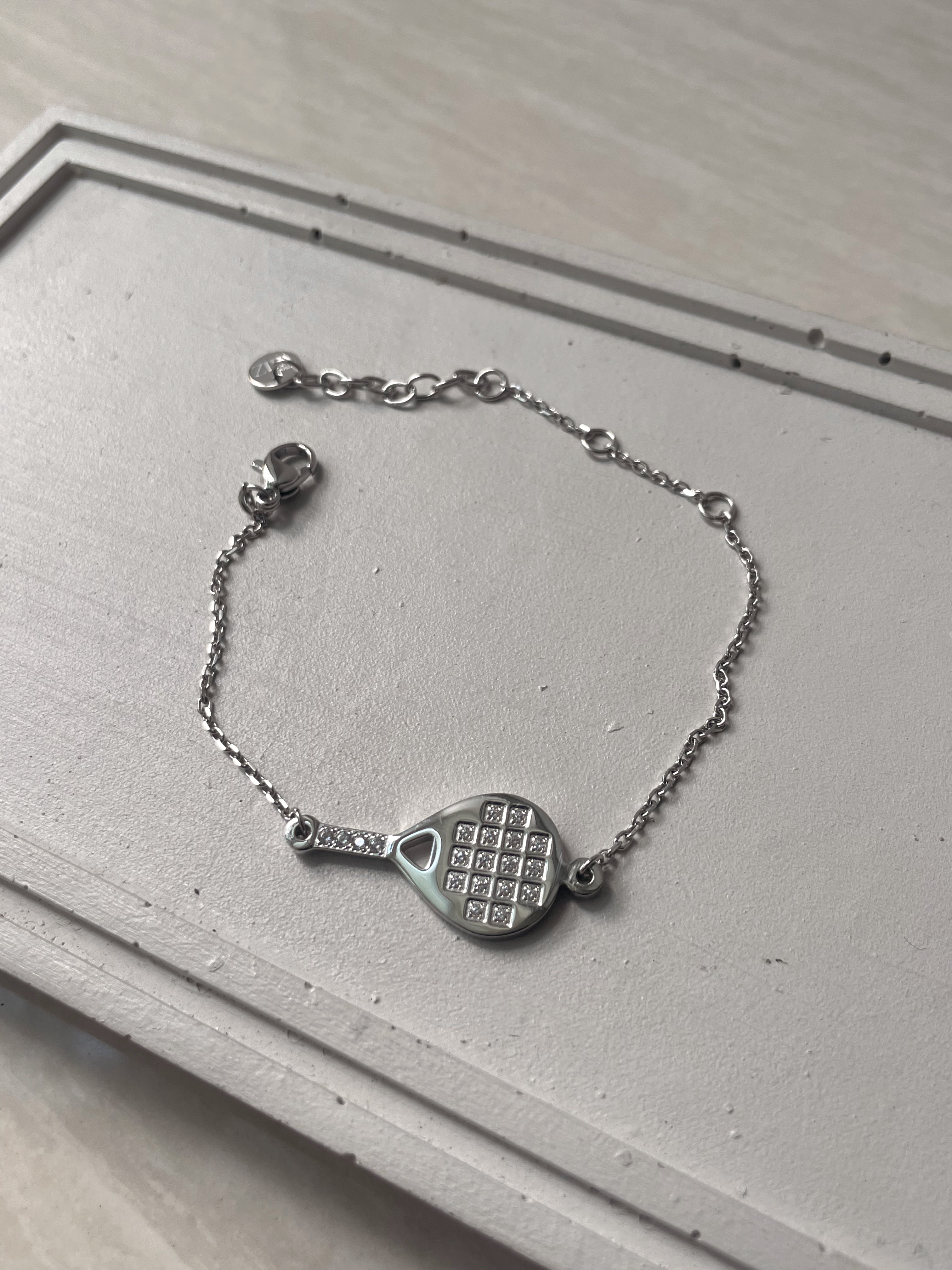 PADEL STUDDED | Tarnish-Free | Stainless Steel | Cubic Zirconia | Gold/Silver | Padel Necklace/Bracelet
