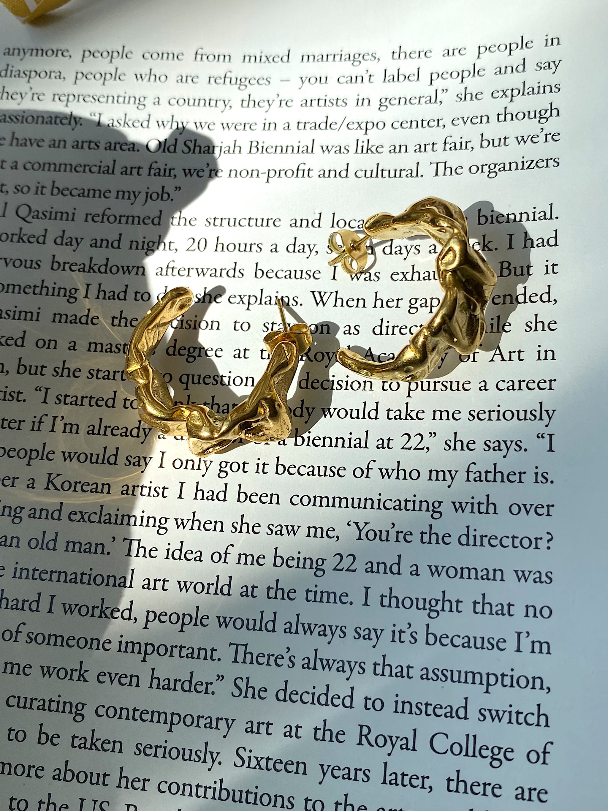 LIQUID LAVA| GoldPlated | Tarnish Free | Molten Hoop Earring