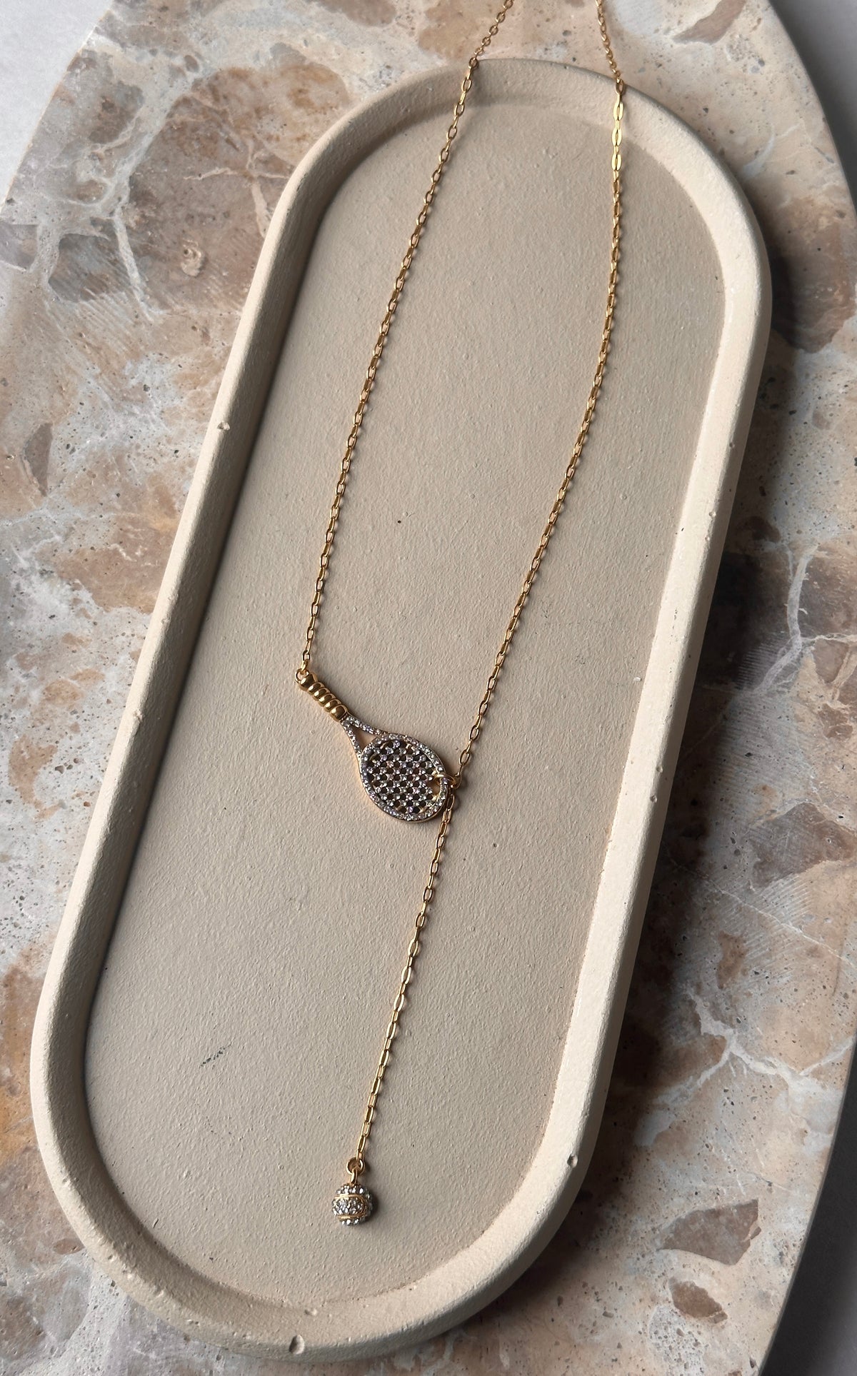 SERVE| TARNISH-FREE| TENNIS/PADEL DROP NECKLACE