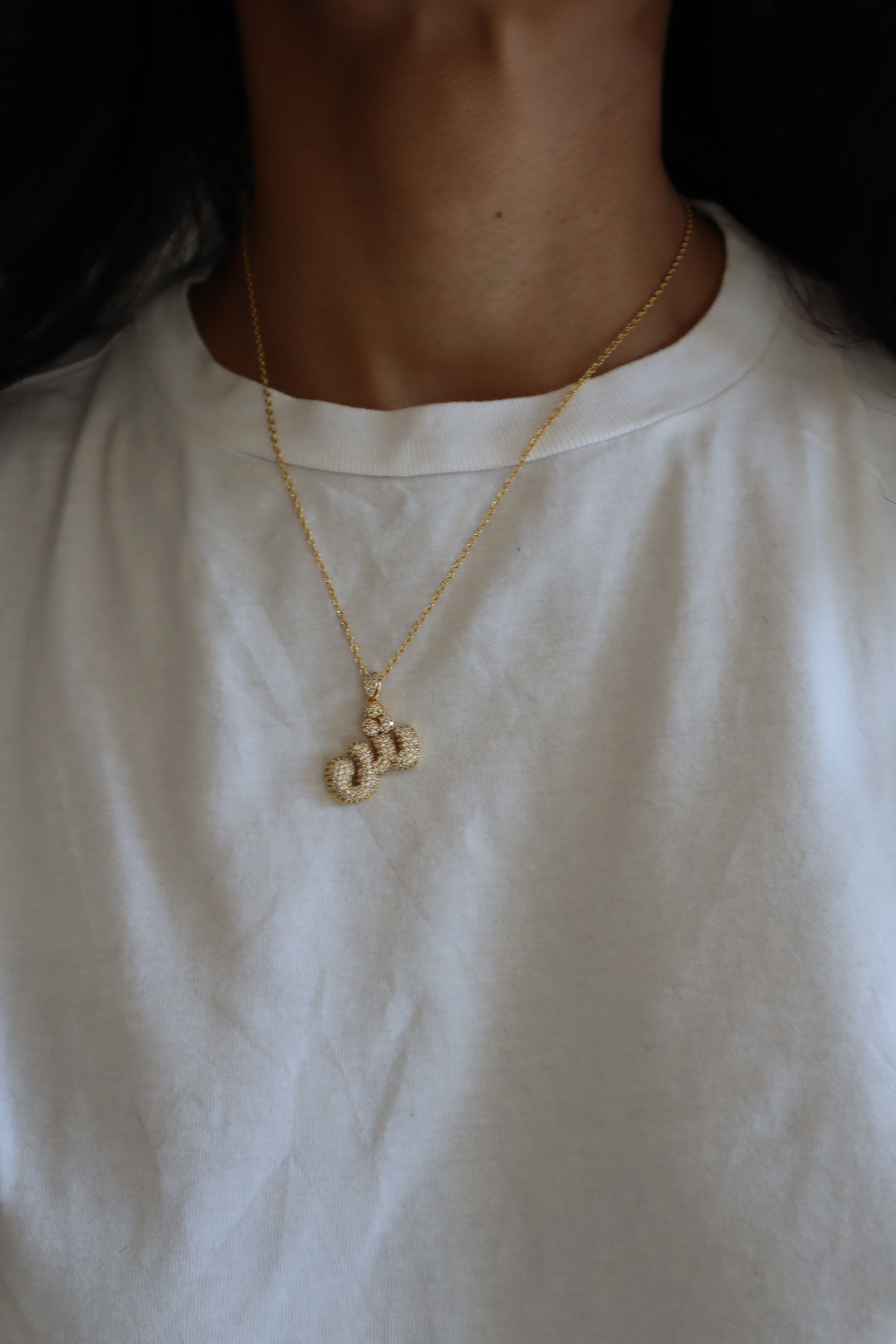 ARABIC BUBBLE GLAM INITIALS| PLATED