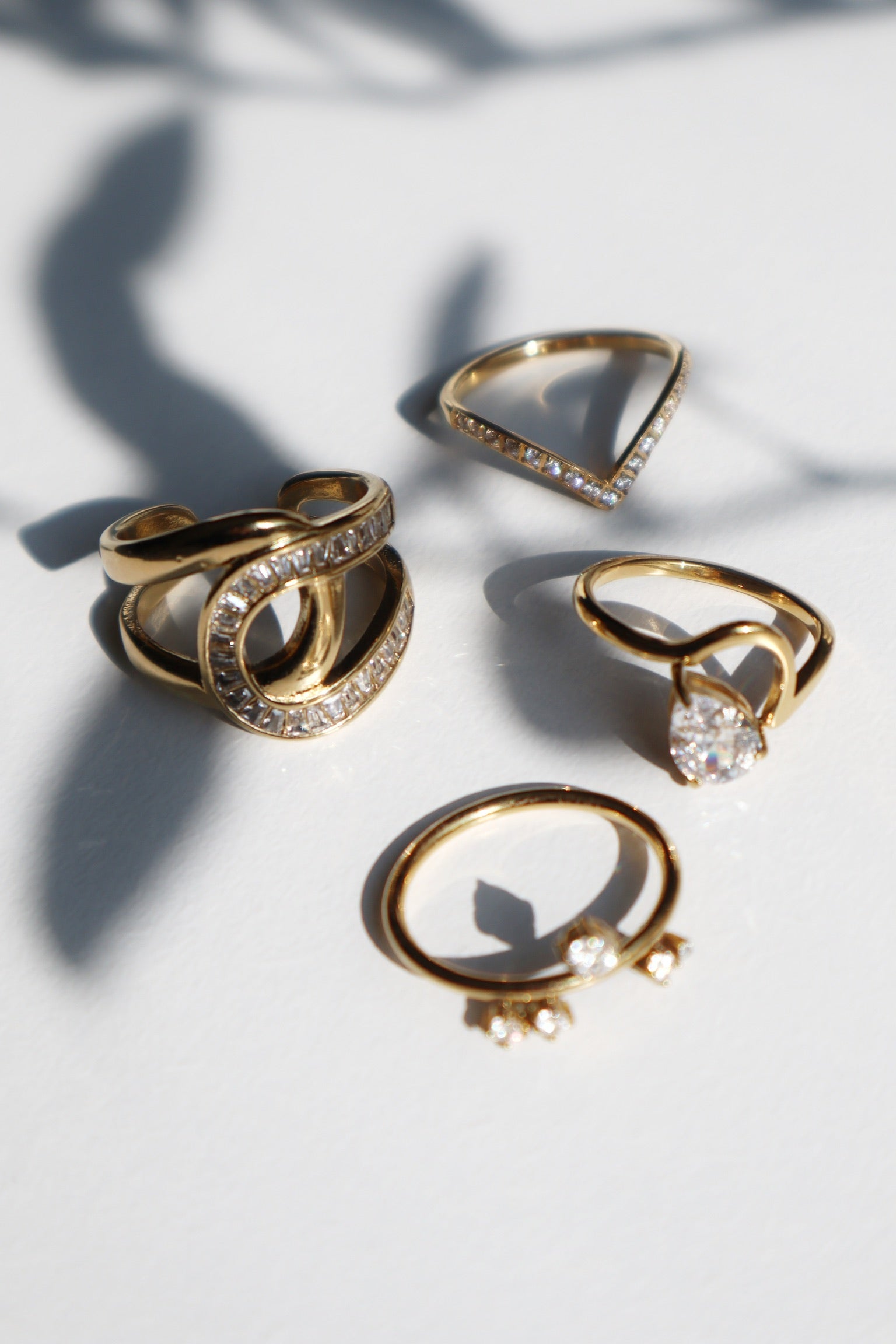 SIARA | Tarnish Free | Gold chunky jeweled Ring