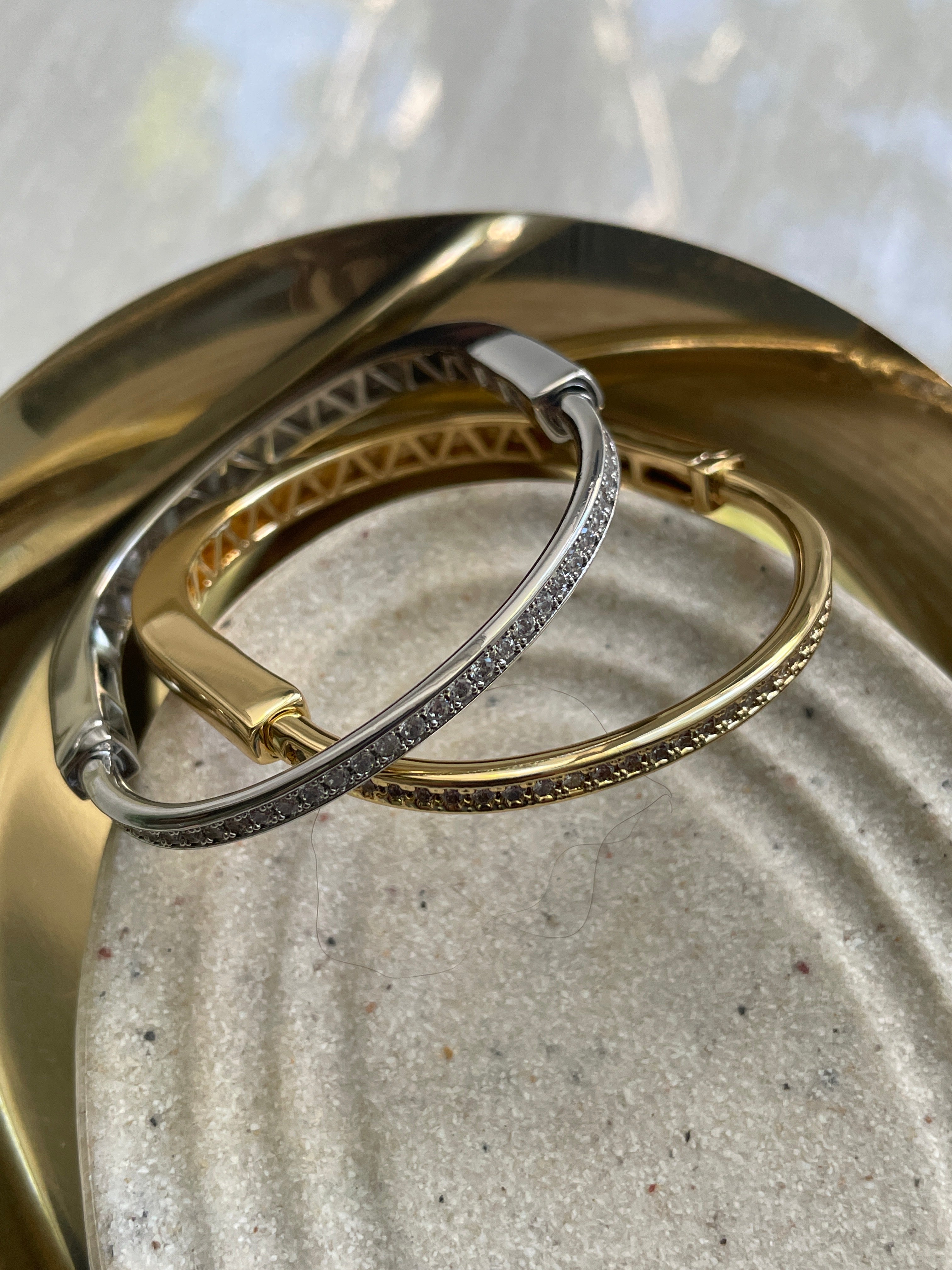 DIAMOND DUST| Encrusted Square Bangle