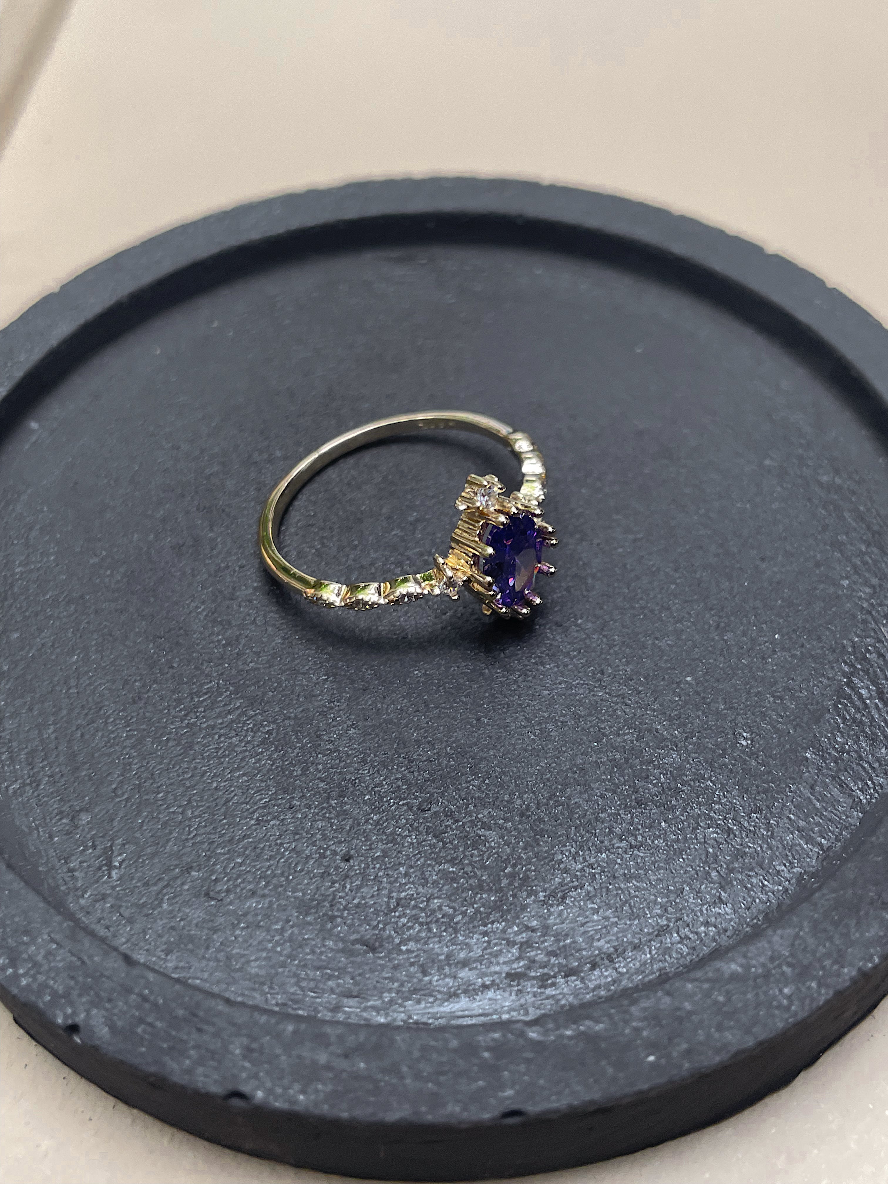 LAVENDER | S925 Sterling Silver I 18k Gold/Platinum Plated I Purple Cubic Zirconia | Ring
