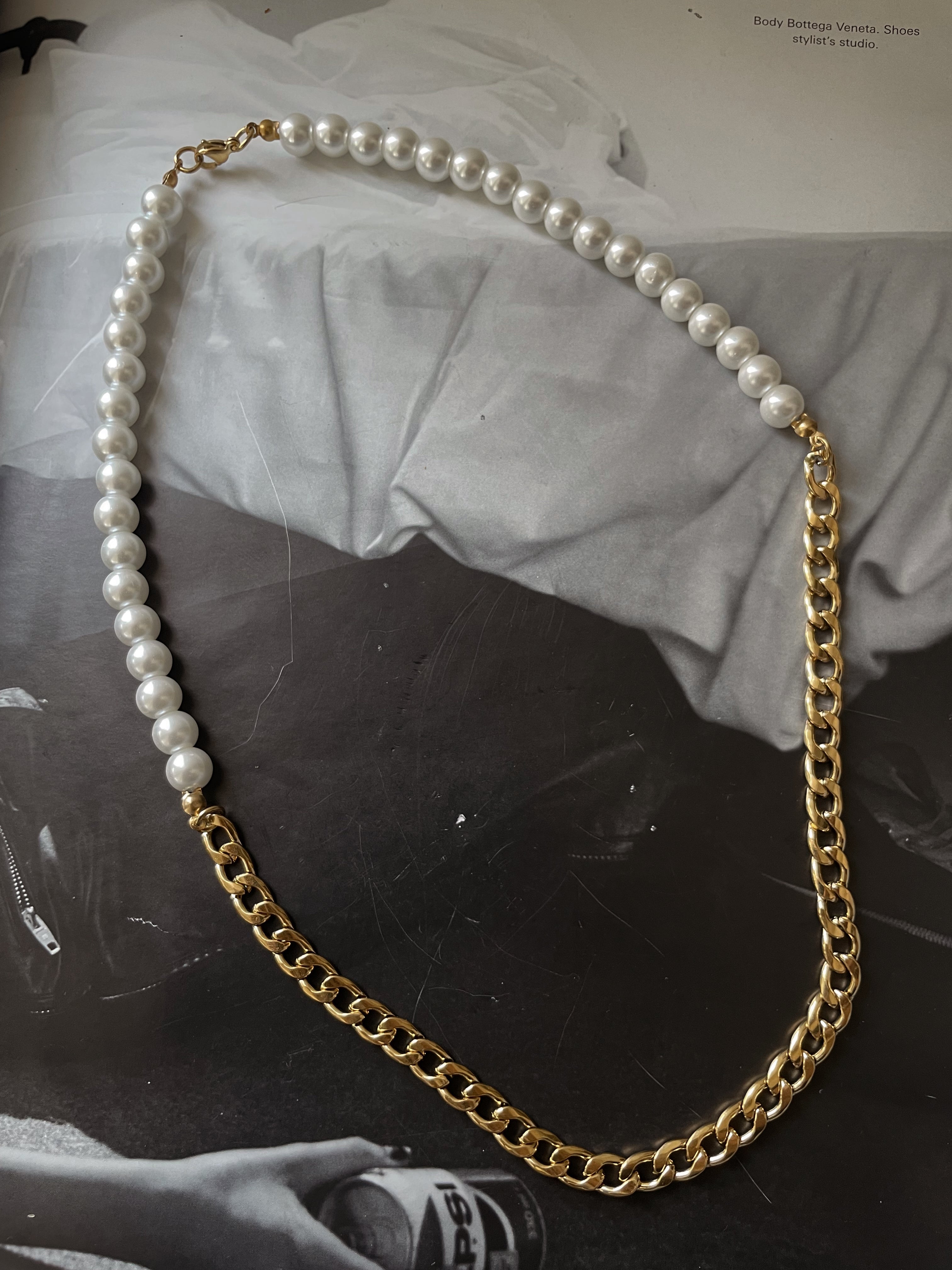 EROS | ZibaMan | Silver/Gold Pearl Necklace | Tarnish-Free