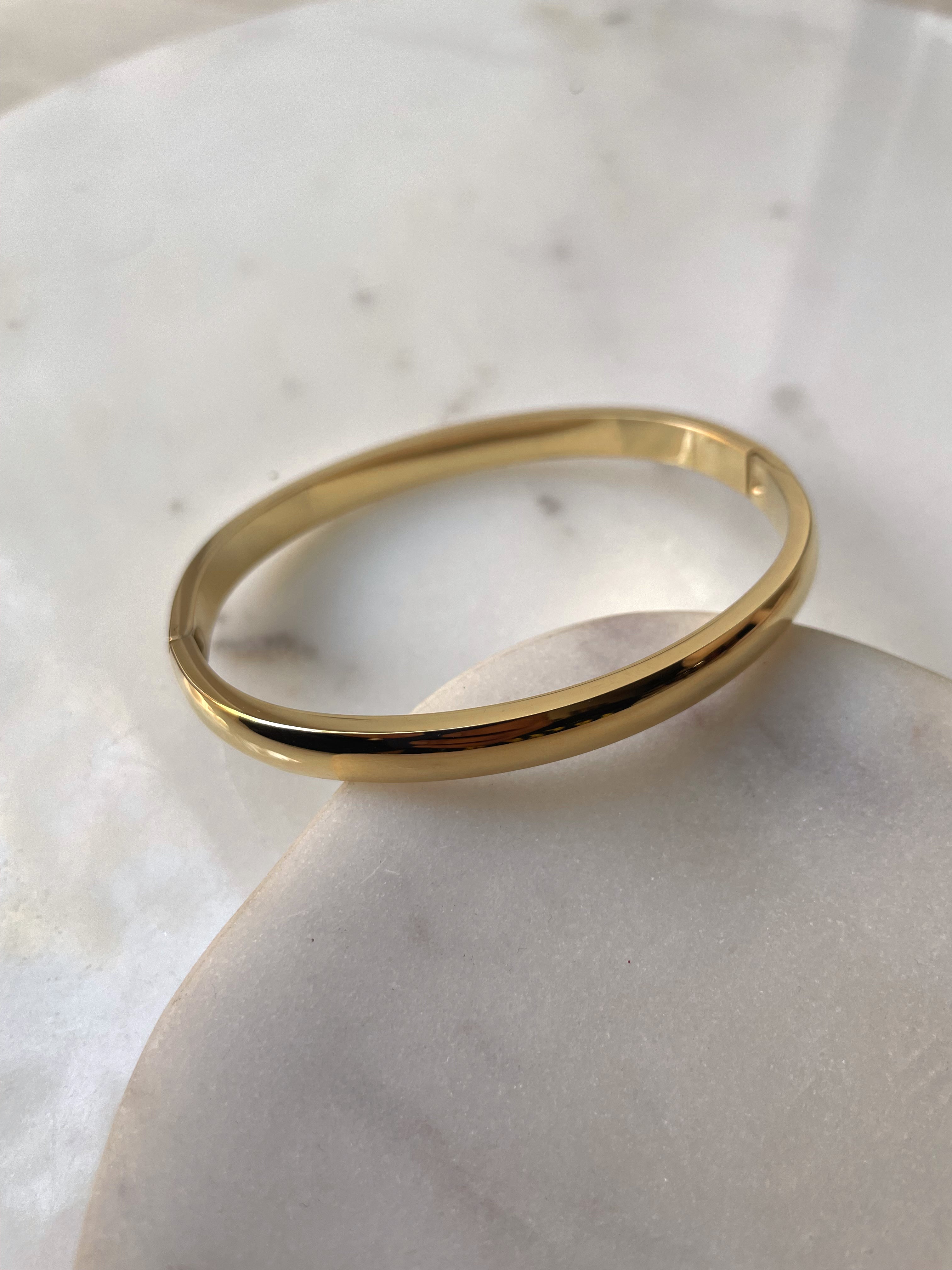CHLOE | Tarnish Free | Gold/Silver | Plain Bangle
