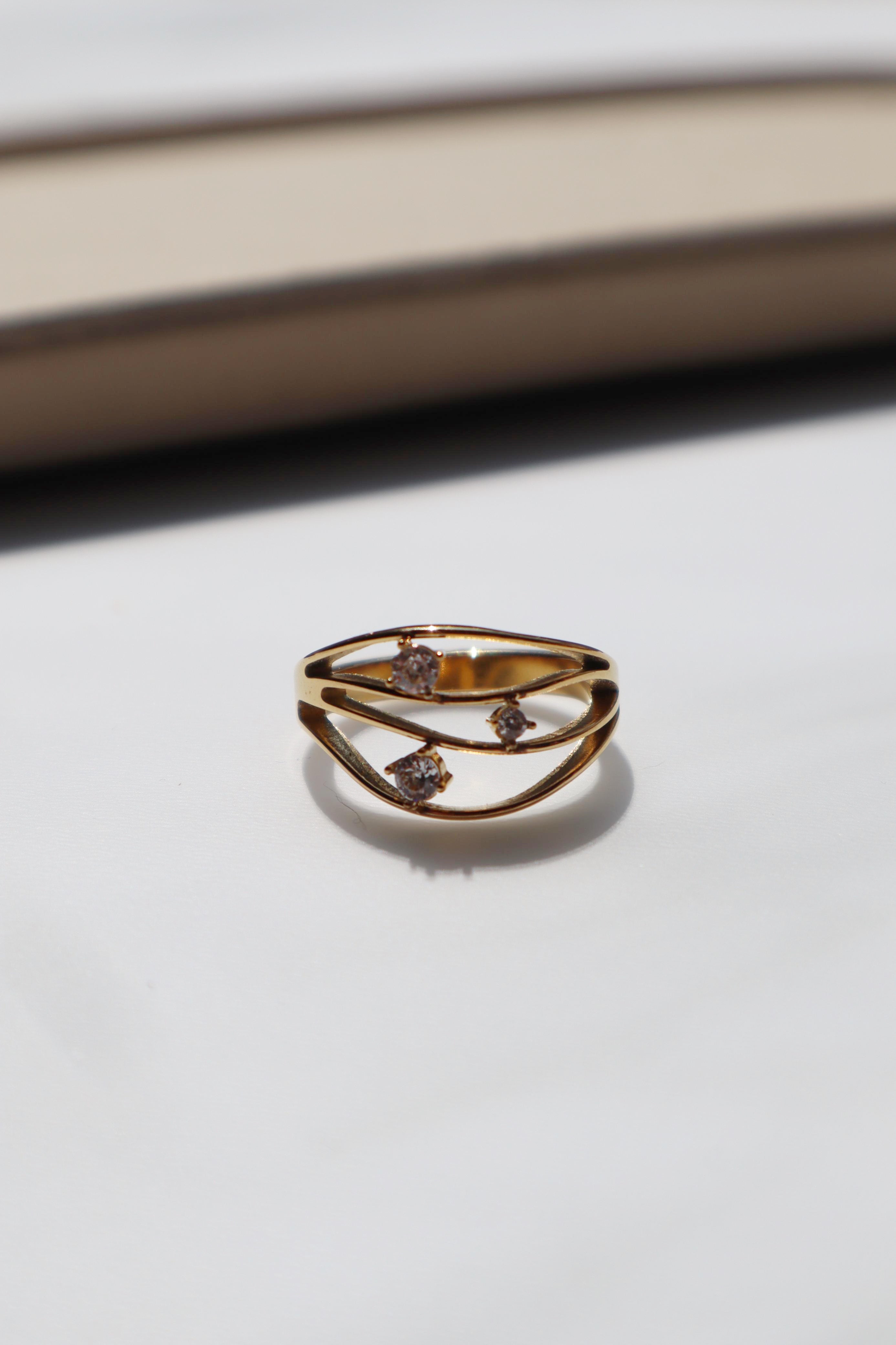 ZIAANA | Tarnish Free| 2 or 3 layer gold ring
