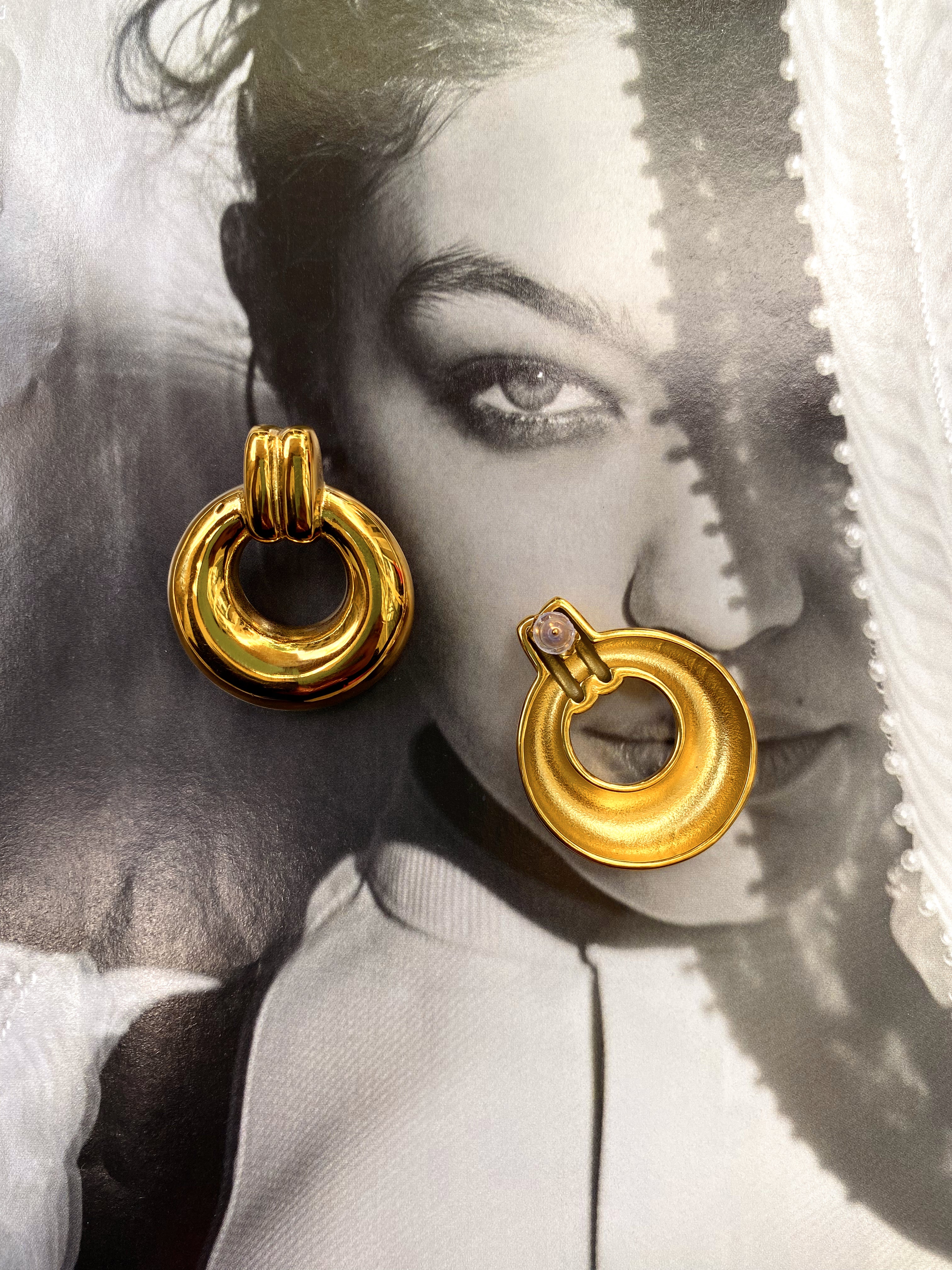 MATILDA | Tarnish Free | Gold Chunky  Circle Stud | Earrings