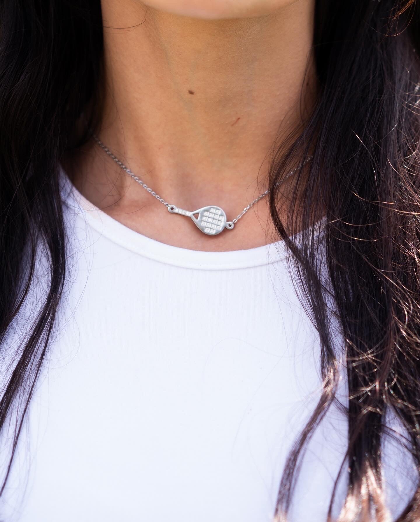 PADEL STUDDED | Tarnish-Free | Stainless Steel | Cubic Zirconia | Gold/Silver | Padel Necklace/Bracelet