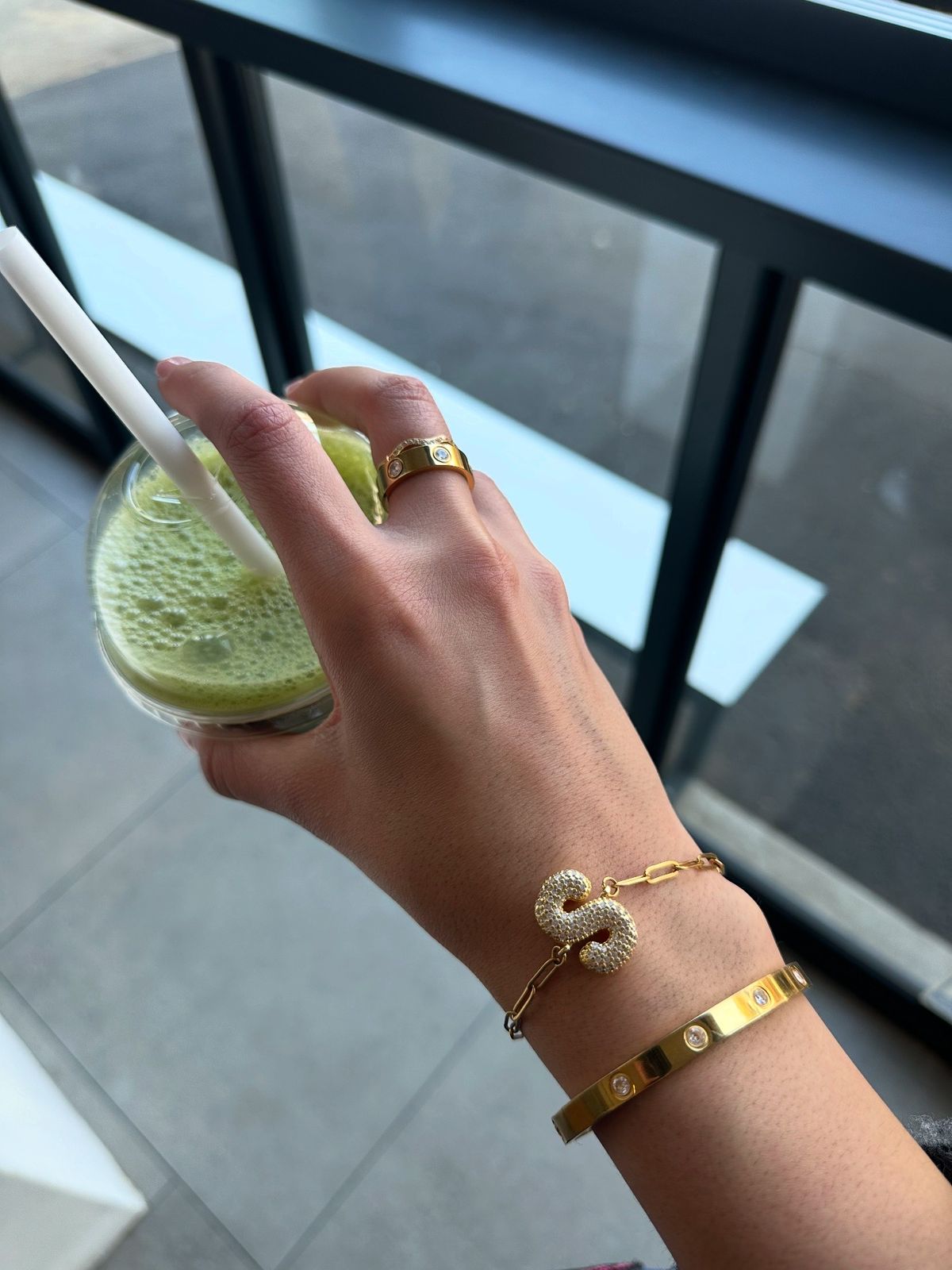 BUBBLE GLAM INITIALS I Plated I Letter Bracelet