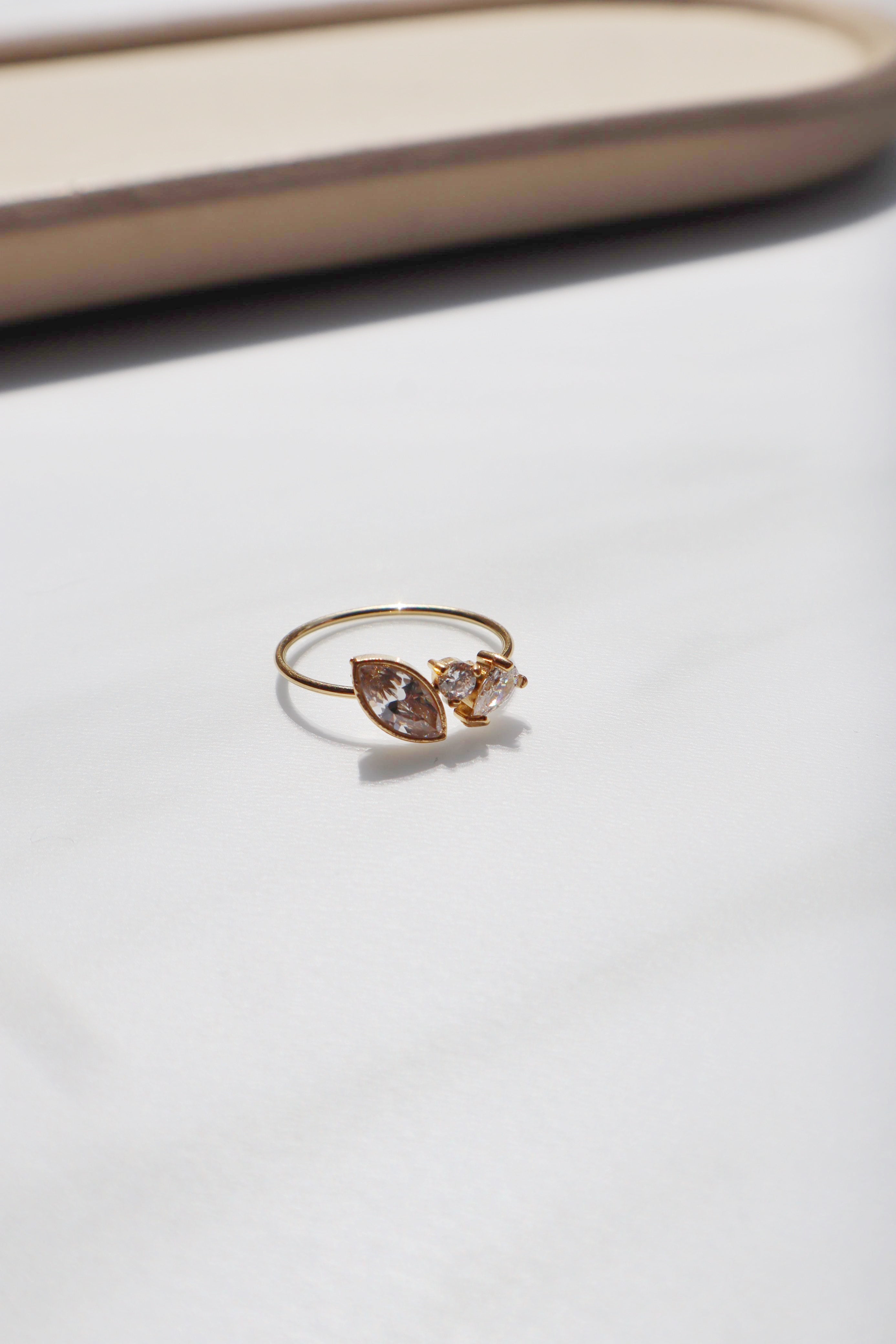 ELARA| Tarnish Free | Minimalist Gold Dainty Ring