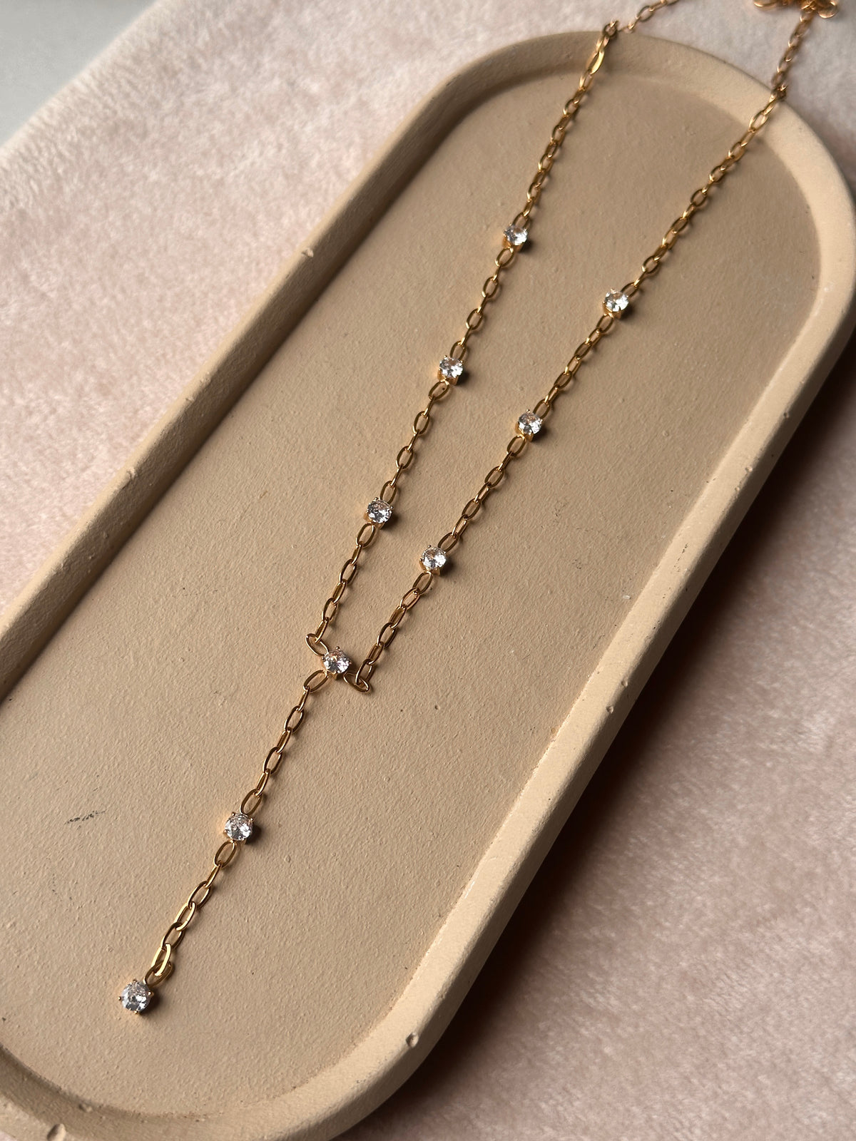 HAYAATI| TARNISH-FREE|LUXE PAPERCLIP DROP NECKLACE