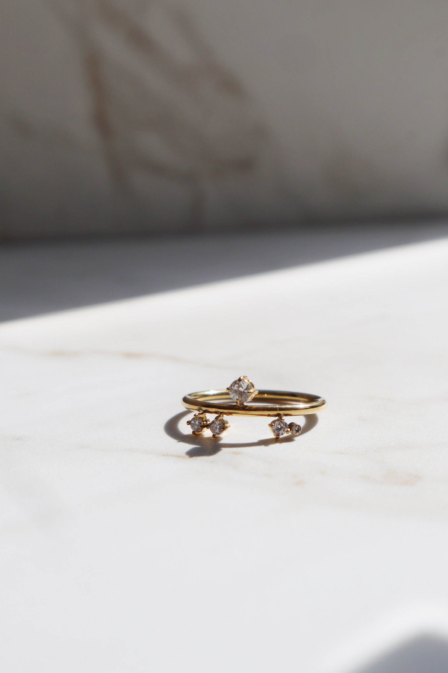 SCATTERED DIAMONDS | Tarnish Free | Minimalist Gold Ring