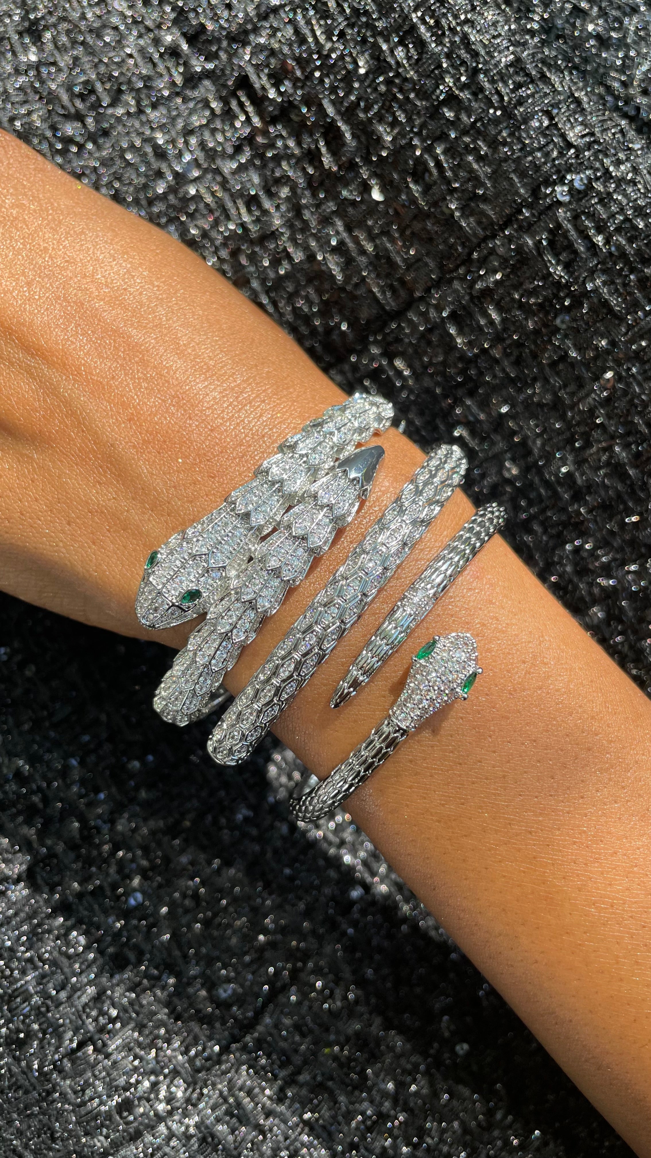 BELLADONNA| Gold/Silver Pavé Bangle