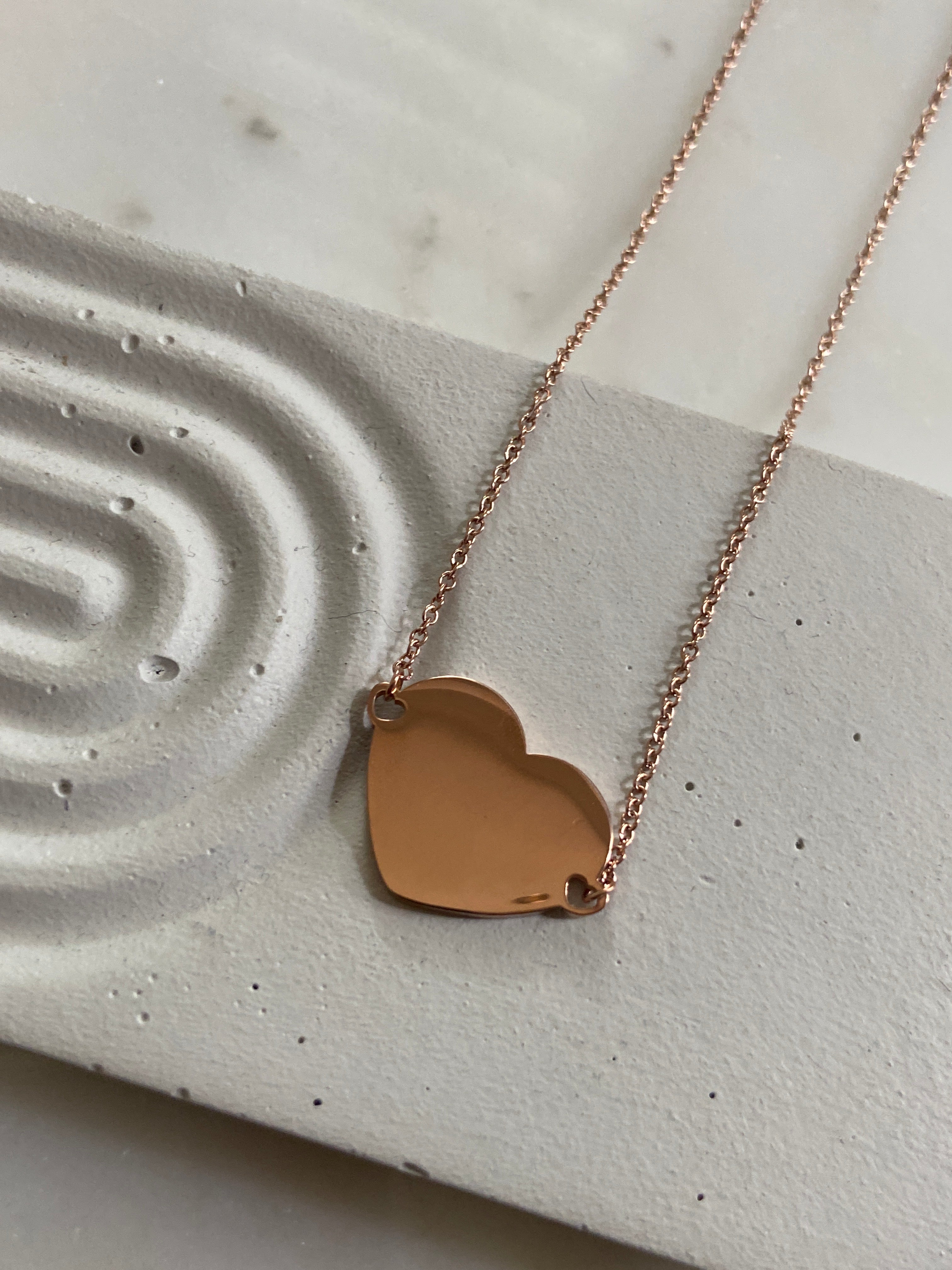 SWEETHEART + ENGRAVING|TARNISH-FREE|GOLD/SILVER/ROSE-GOLD NECKLACE