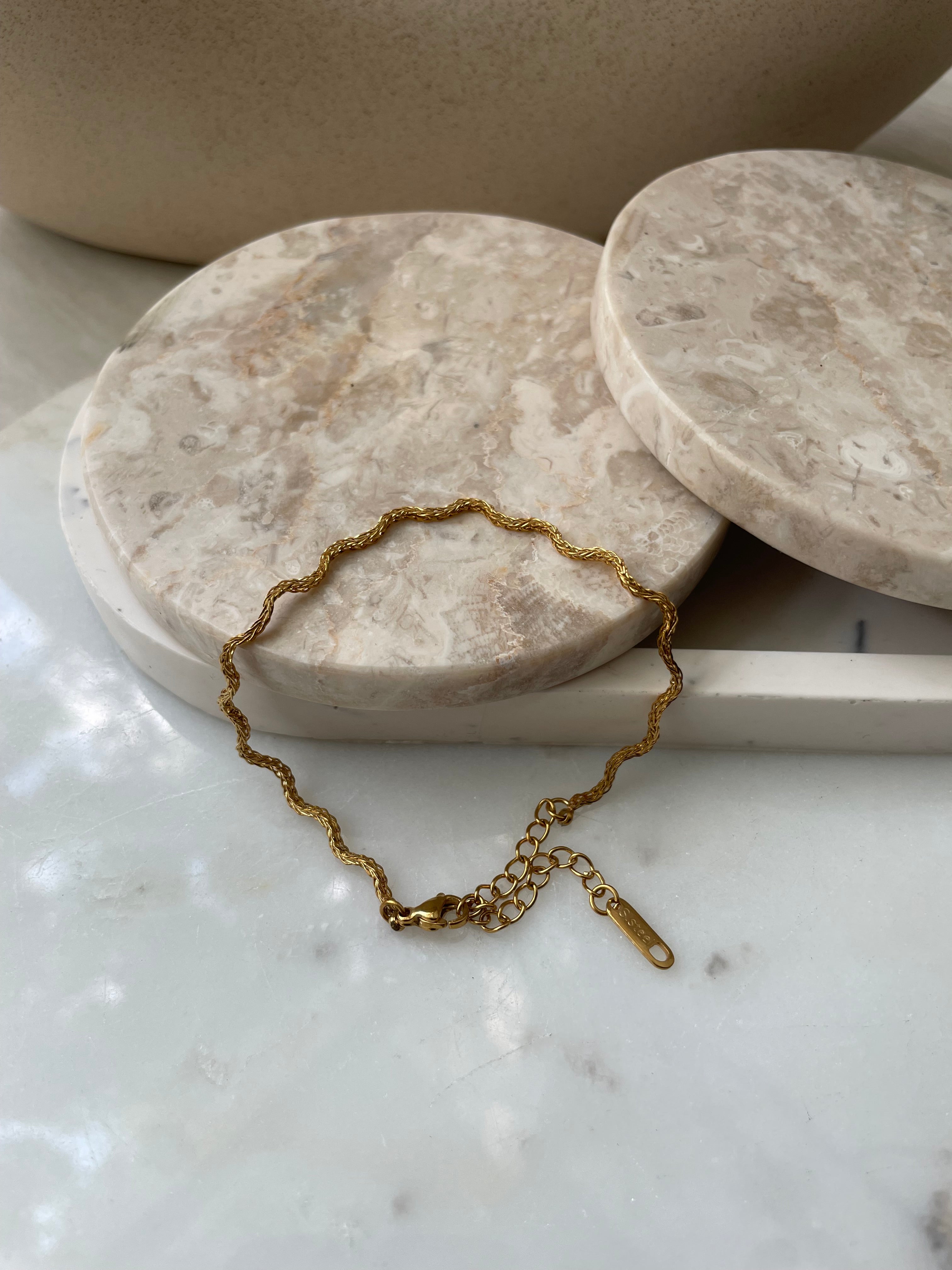 RIPPLE| Tarnish-Free|Gold Wavy Necklace/Bracelet