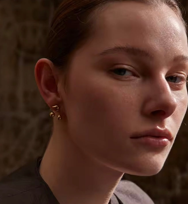 CHERRY BOMB 🍒 | Tarnish Free | Gold Cherry Studs | Earrings