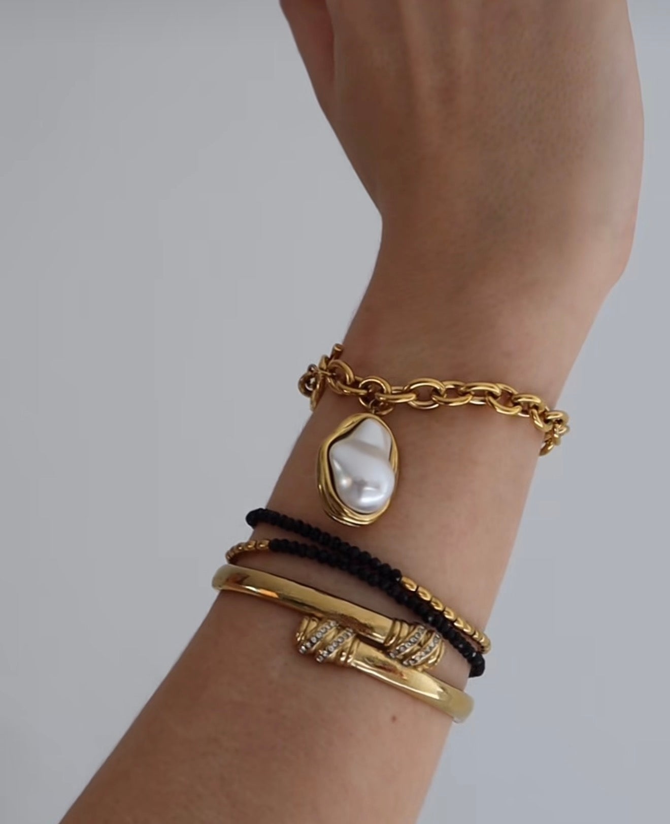 PEARL DROP| Tarnish-Free|Gold Bracelet with Pearl
