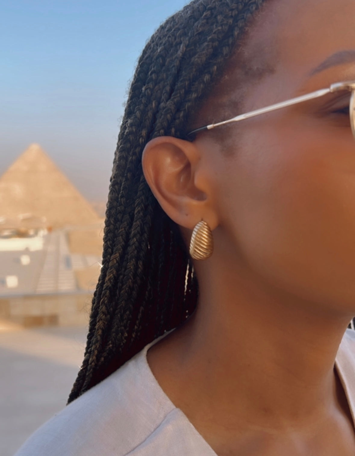 BLISS | Tarnish Free | Gold Croissant Curve Stud | Earrings