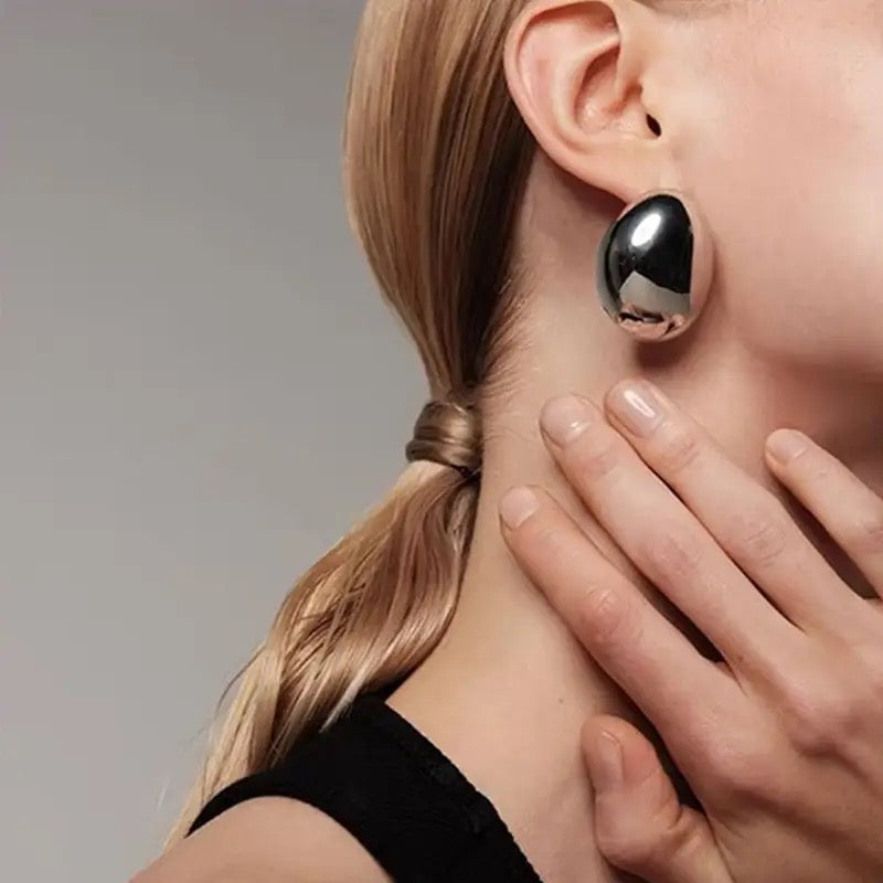 DOME| Tarnish Free | Gold/Silver Oval Earring
