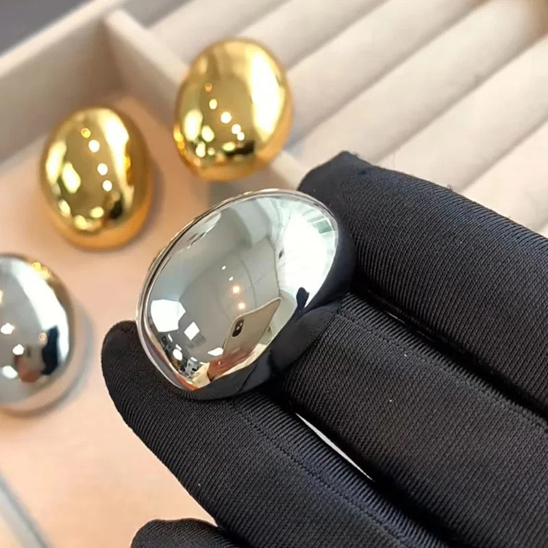 DOME| Tarnish Free | Gold/Silver Oval Earring