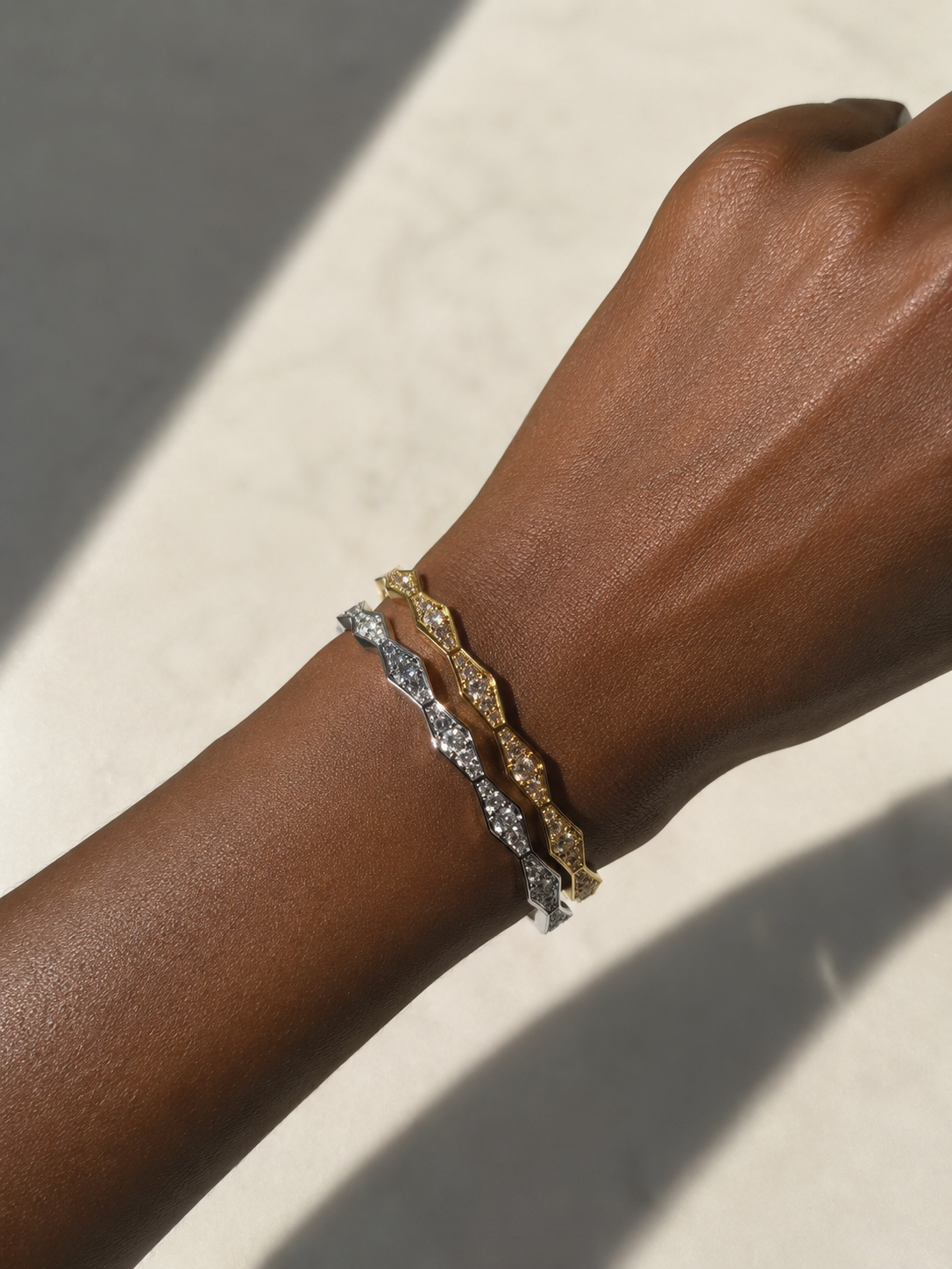 MONTE CARLO|Gold/Silver Pavé Bangle