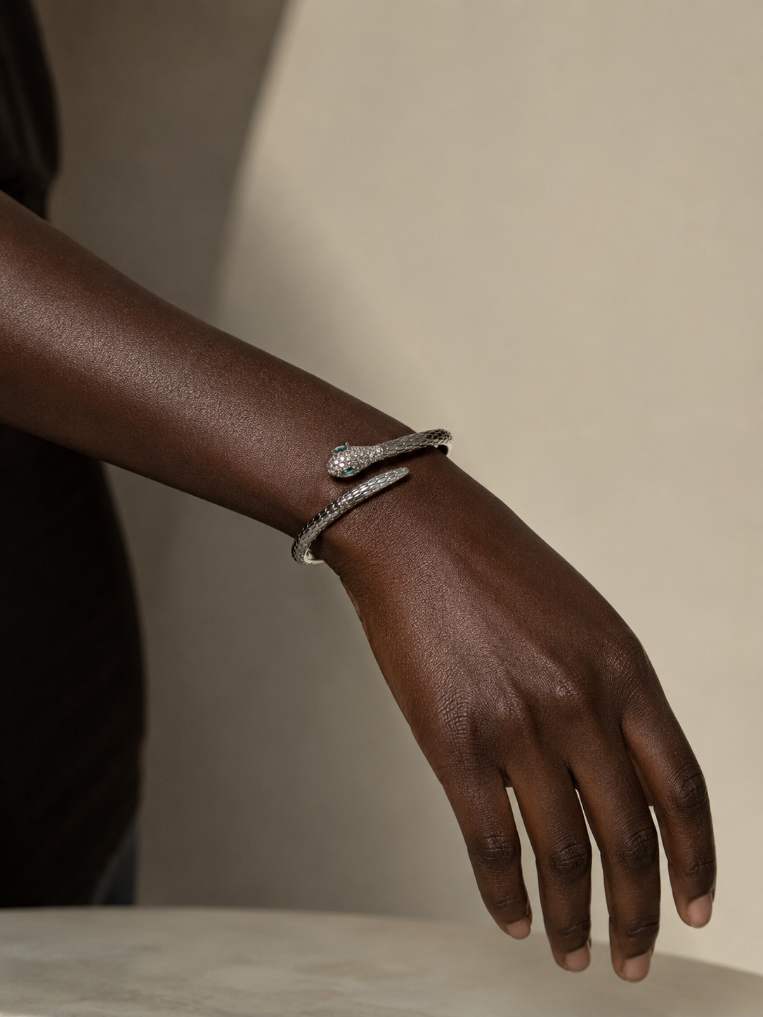 SLITHER| Gold/Silver Snake Shaped Bangle