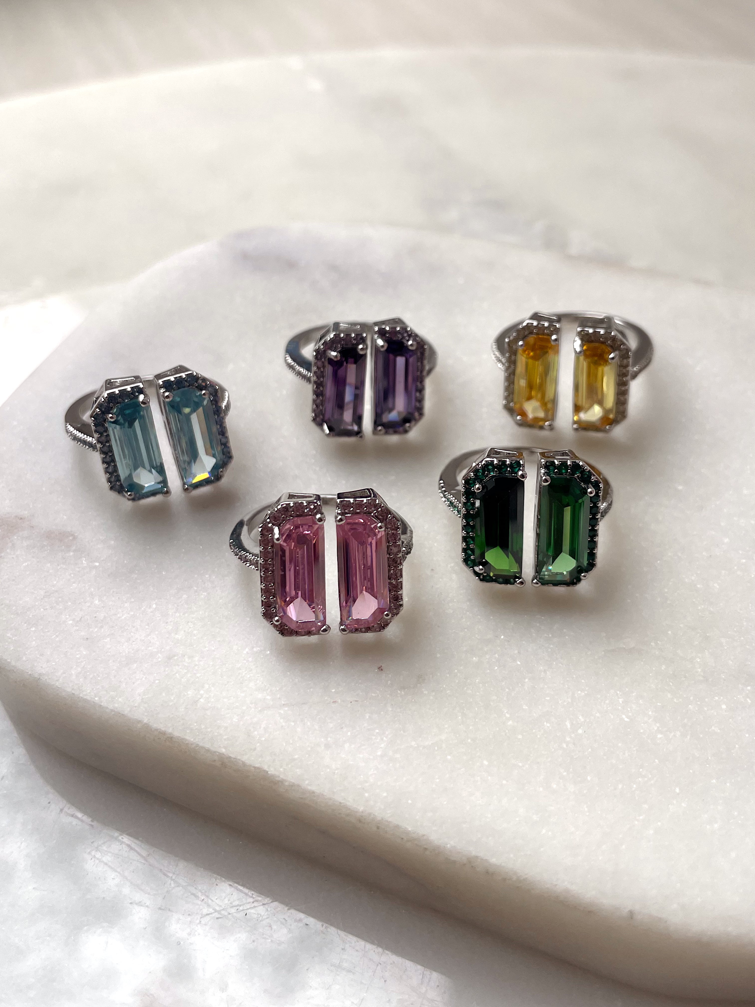STACIE I Luxury Open Ring | AAA Grade Cubic Zirconia | Adjustable