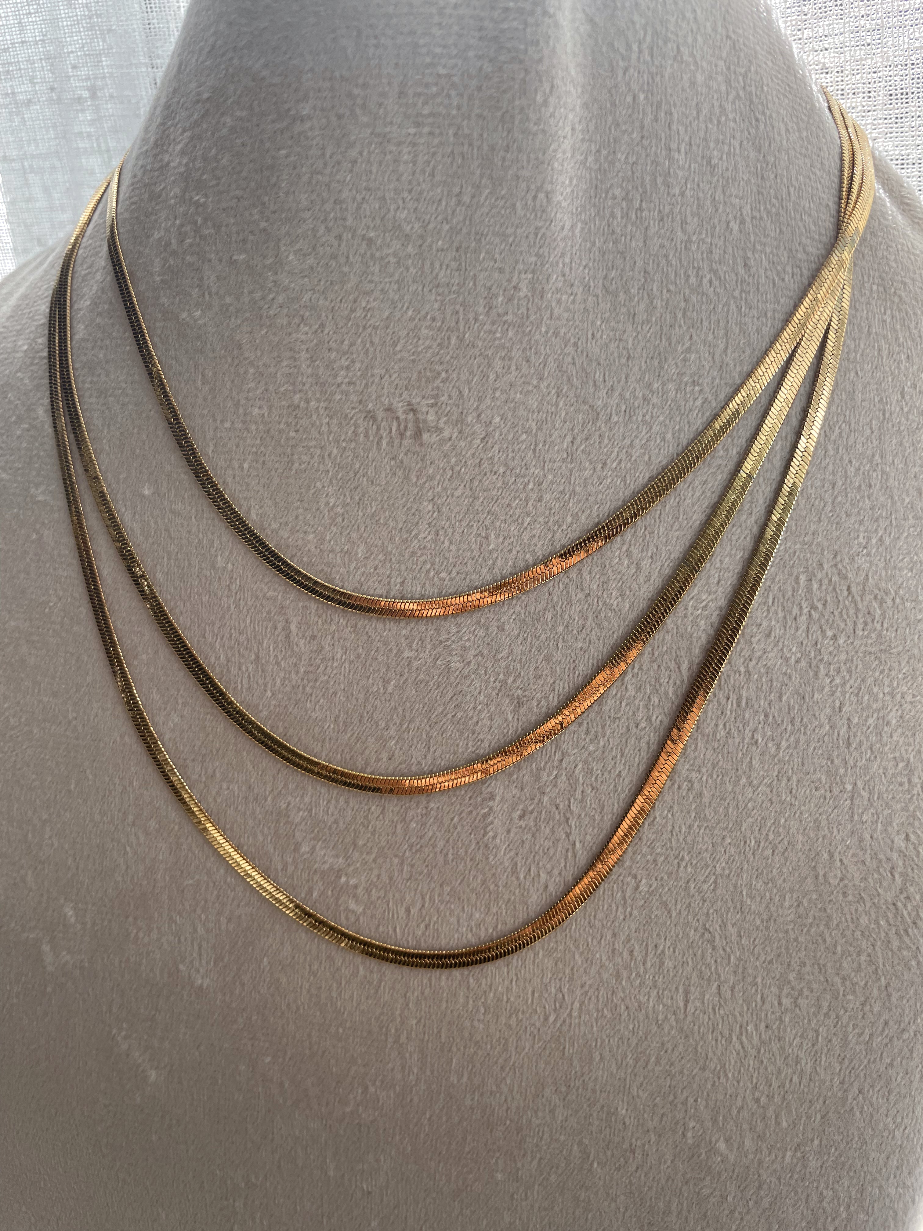 VANCOUVER | Tarnish Free | Triple Layer Gold/Silver Snakechain | Necklace