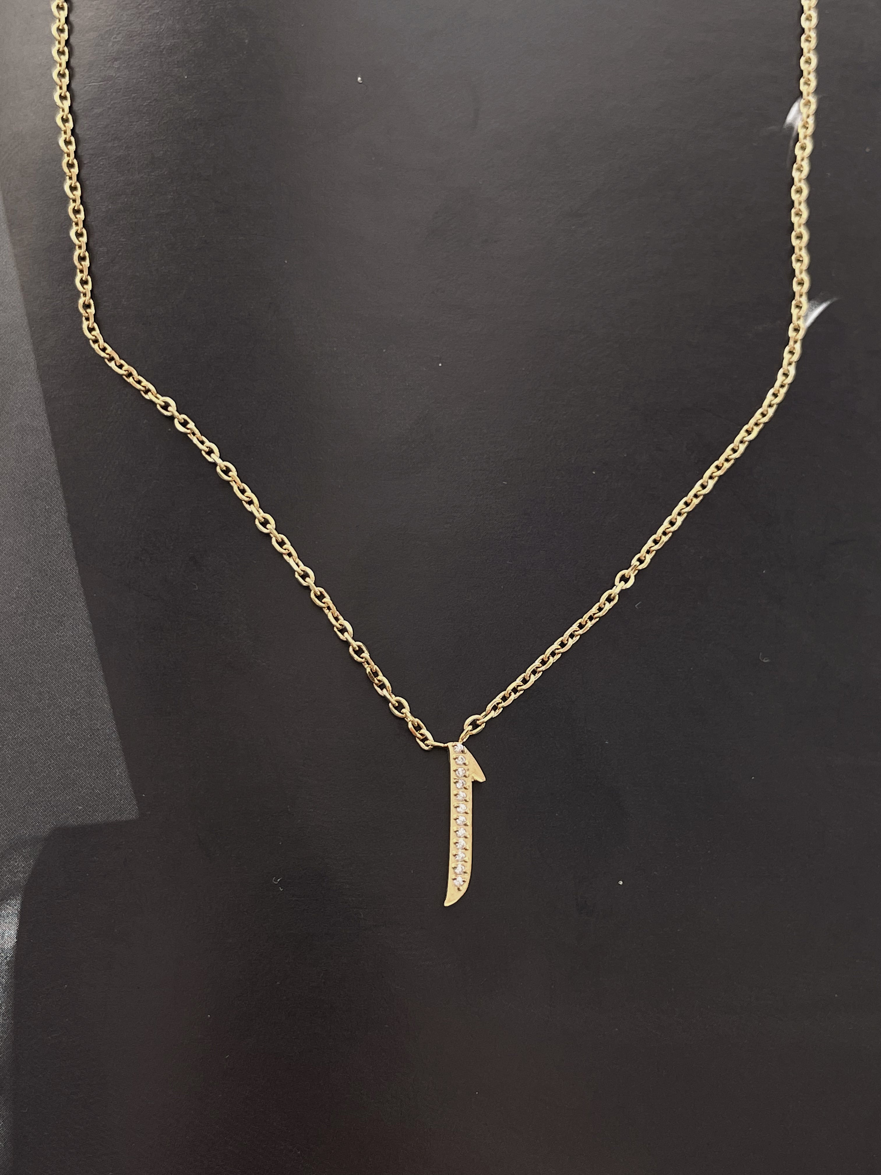 DAZZLING ARABIC INITIAL NECKLACE I Kids/Adults | Tarnish Free | Stainless Steel I 18ct gold plated Cubic Zirconia I Gold/Silver